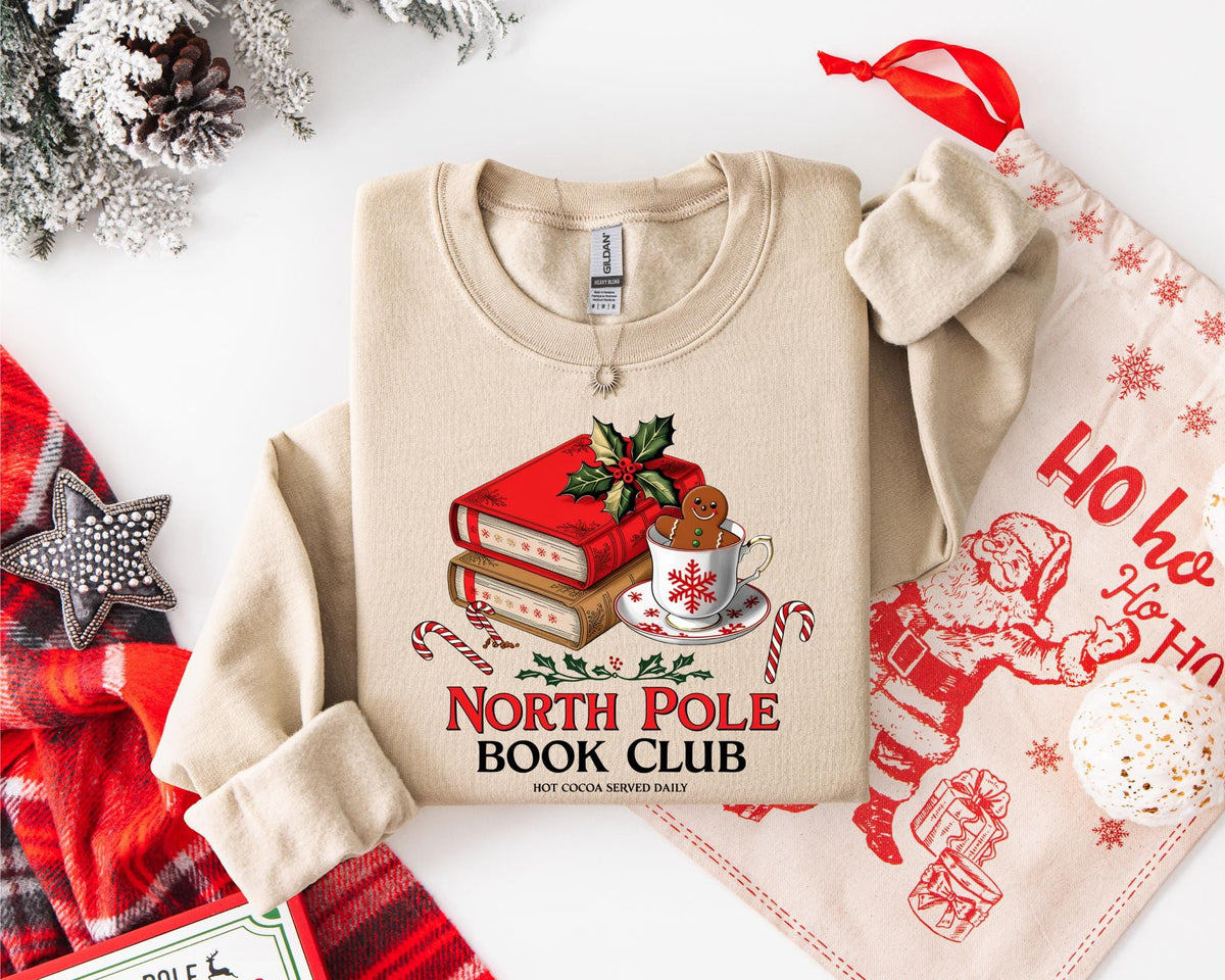 North Pole Book Club Adult Sweatshirt