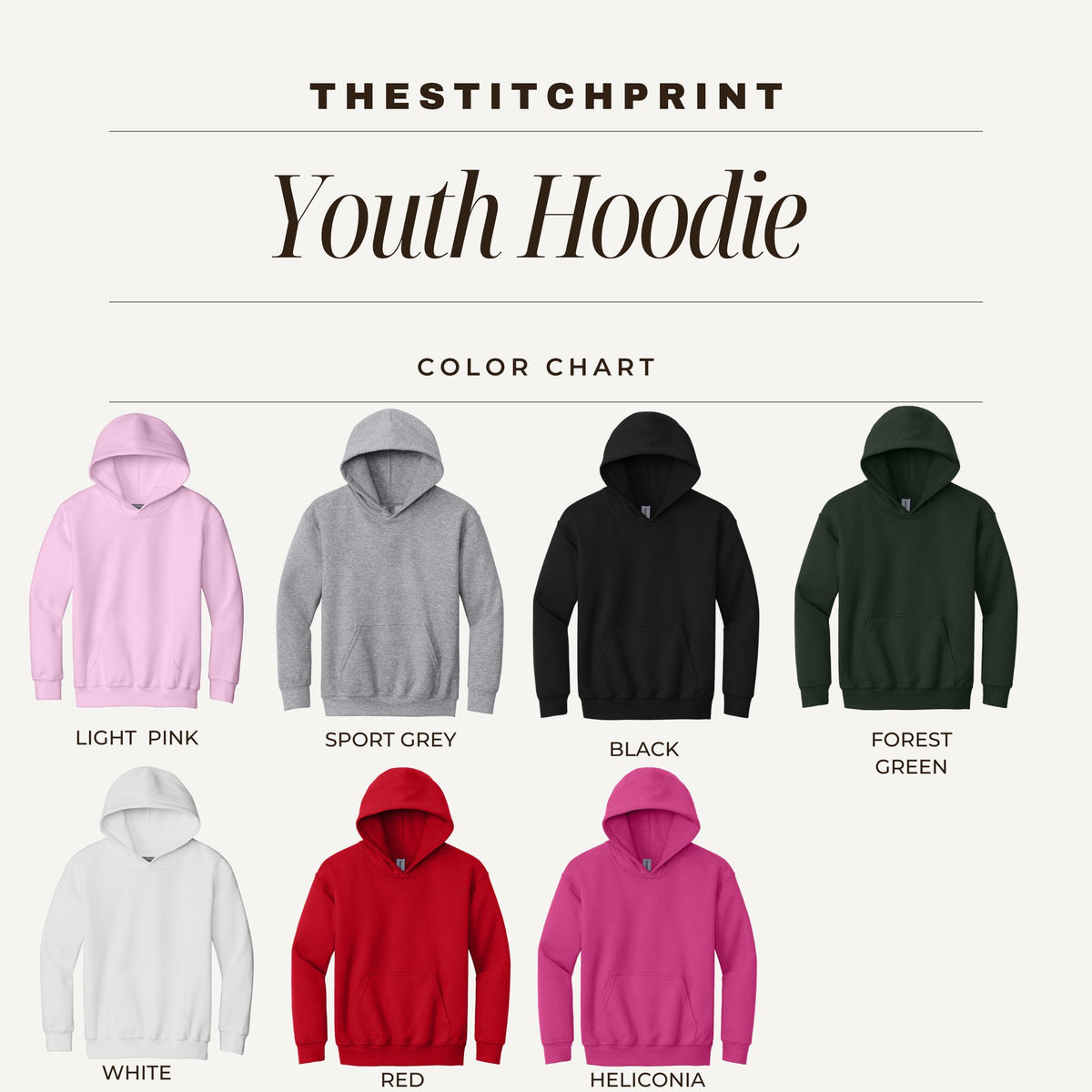 Glitter Embroidered JESUS Youth Hoodie