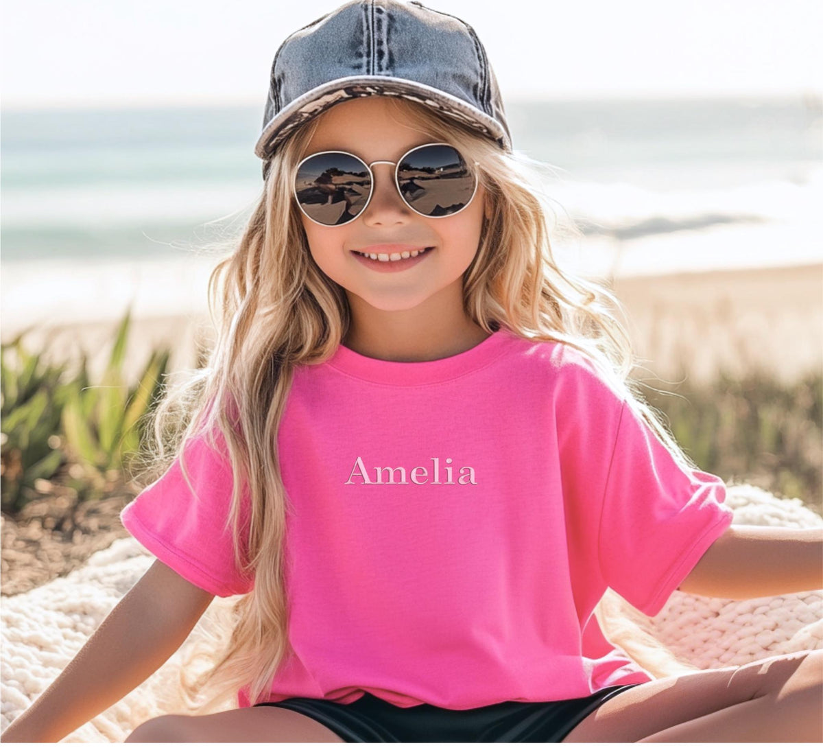 Custom Name Embroidered Youth T-Shirt โ Comfort Colors