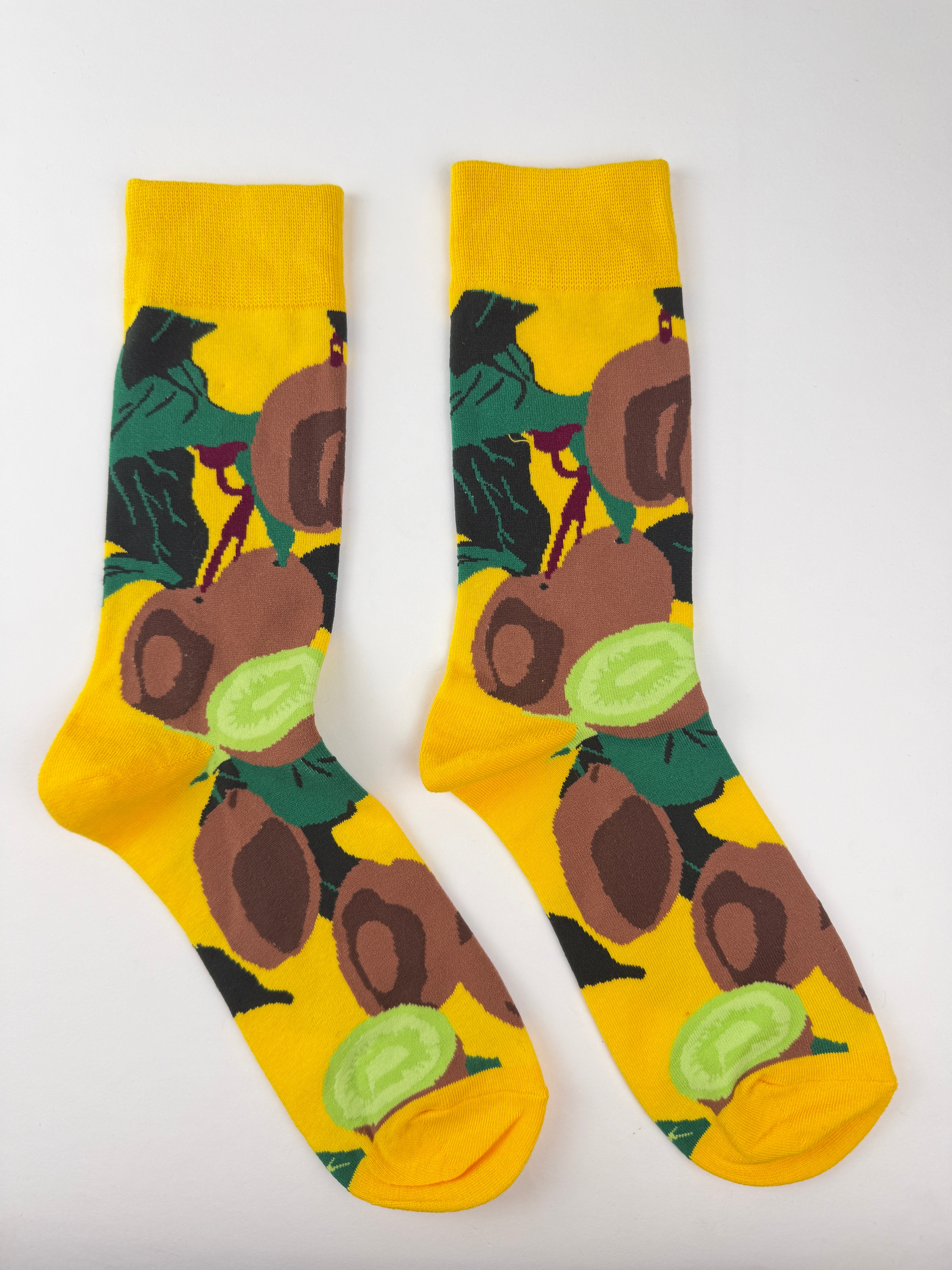 Fruit Socks – Kiwi Yellow Tropical Novelty Socks