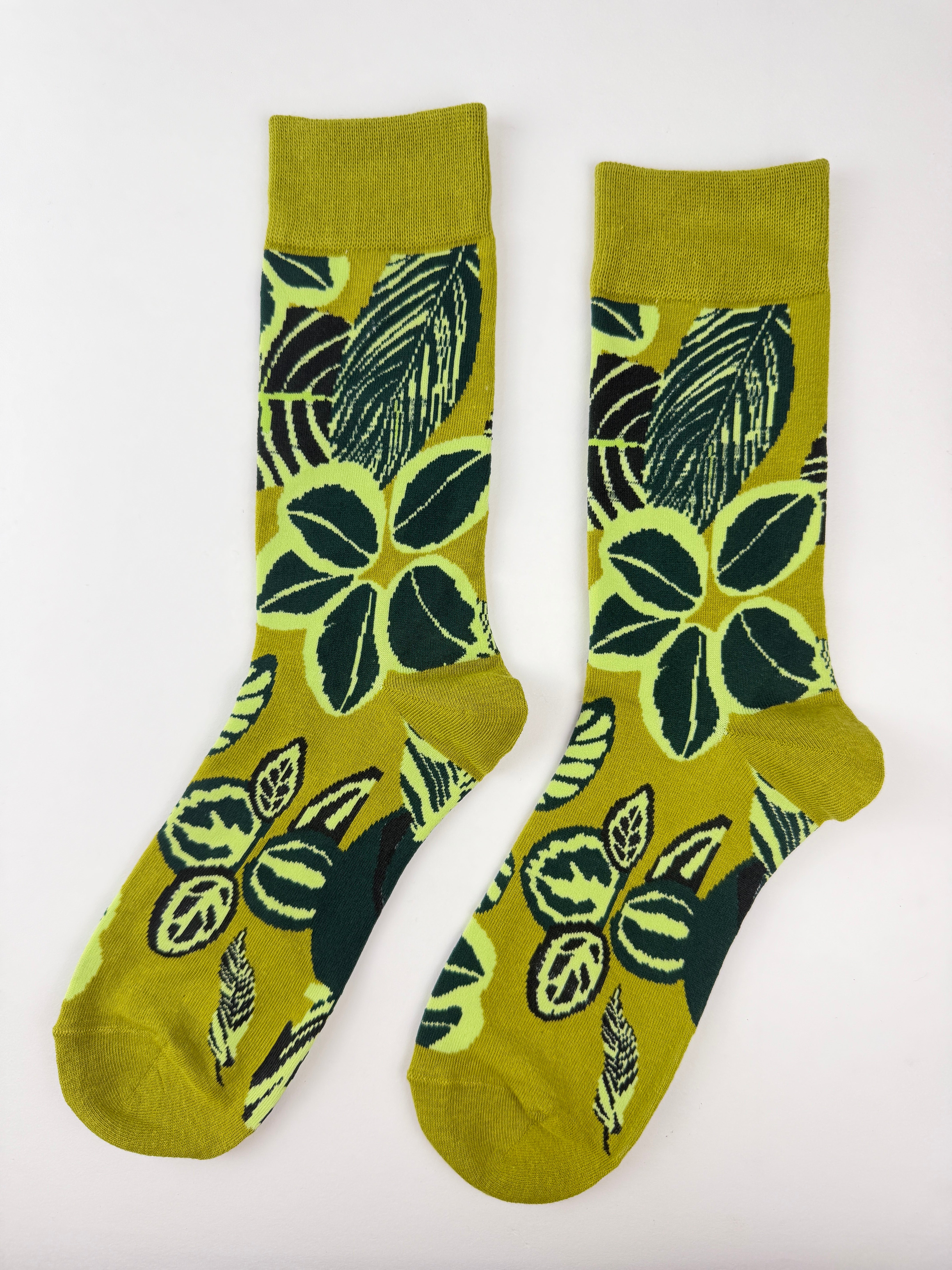 Leaf Socks – Botanical Green Socks
