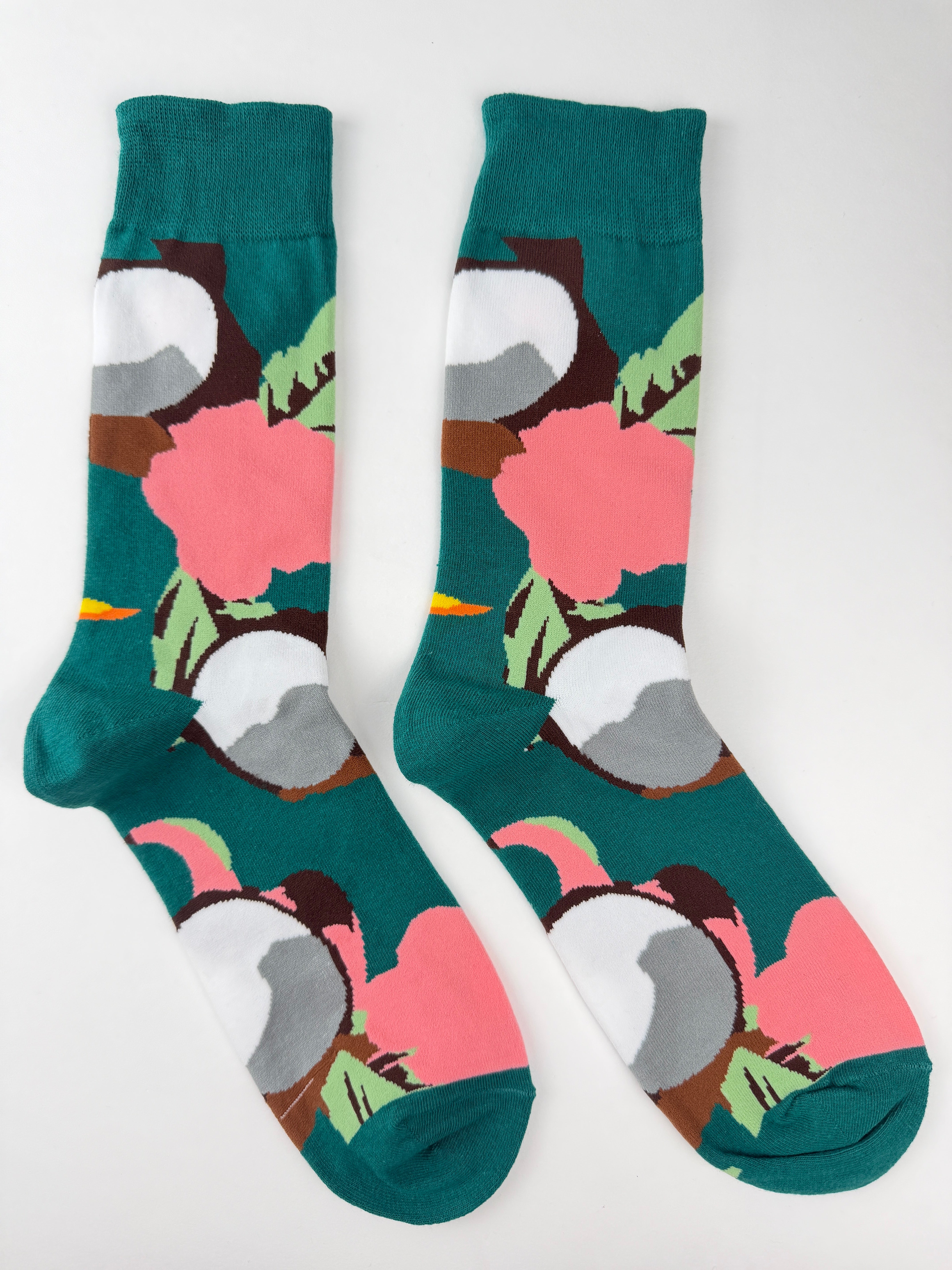 Flower Socks - Hibiscus & Bird of Paradise