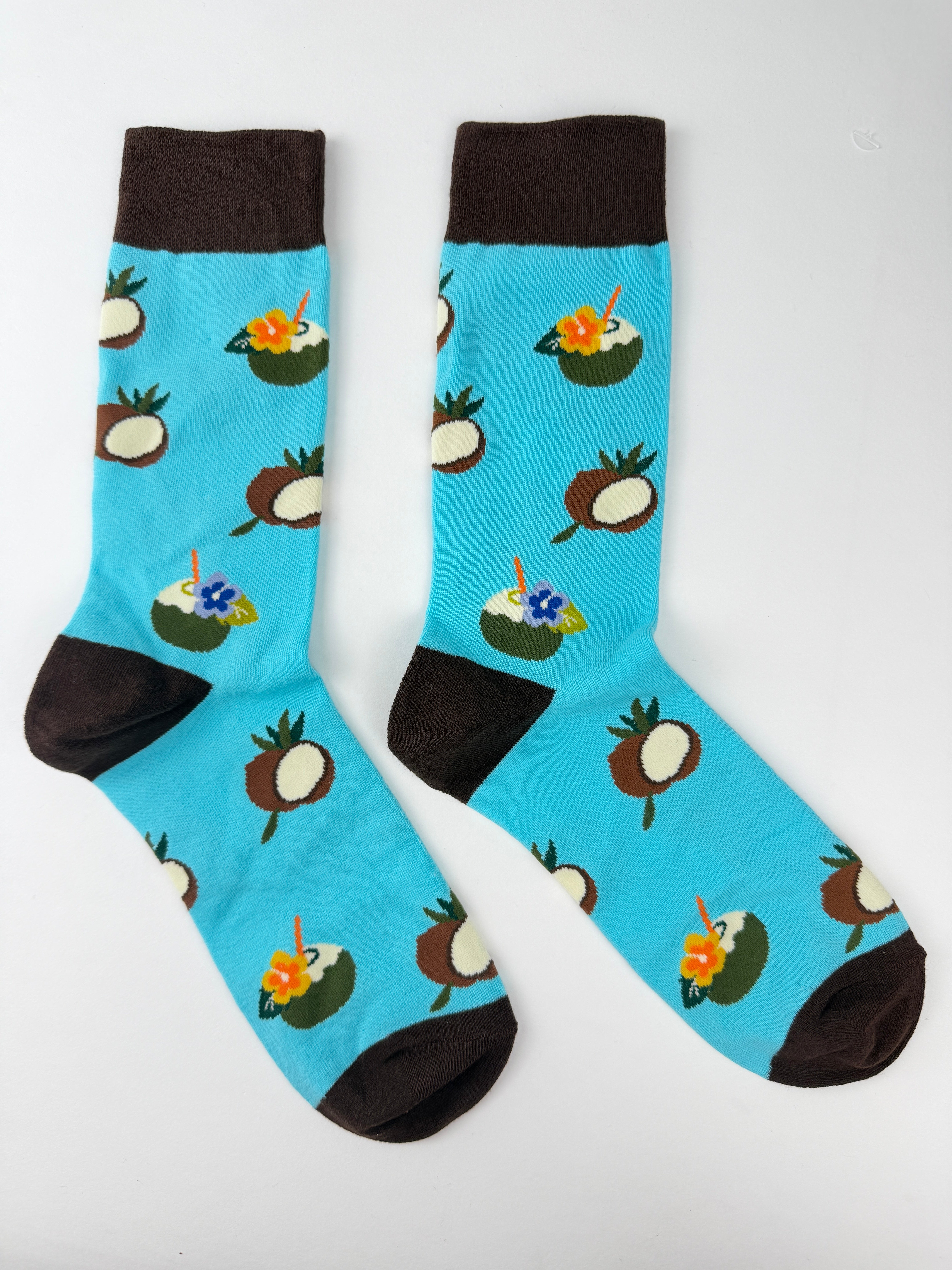 Fruit Socks – Coconut Drink Crew Socks