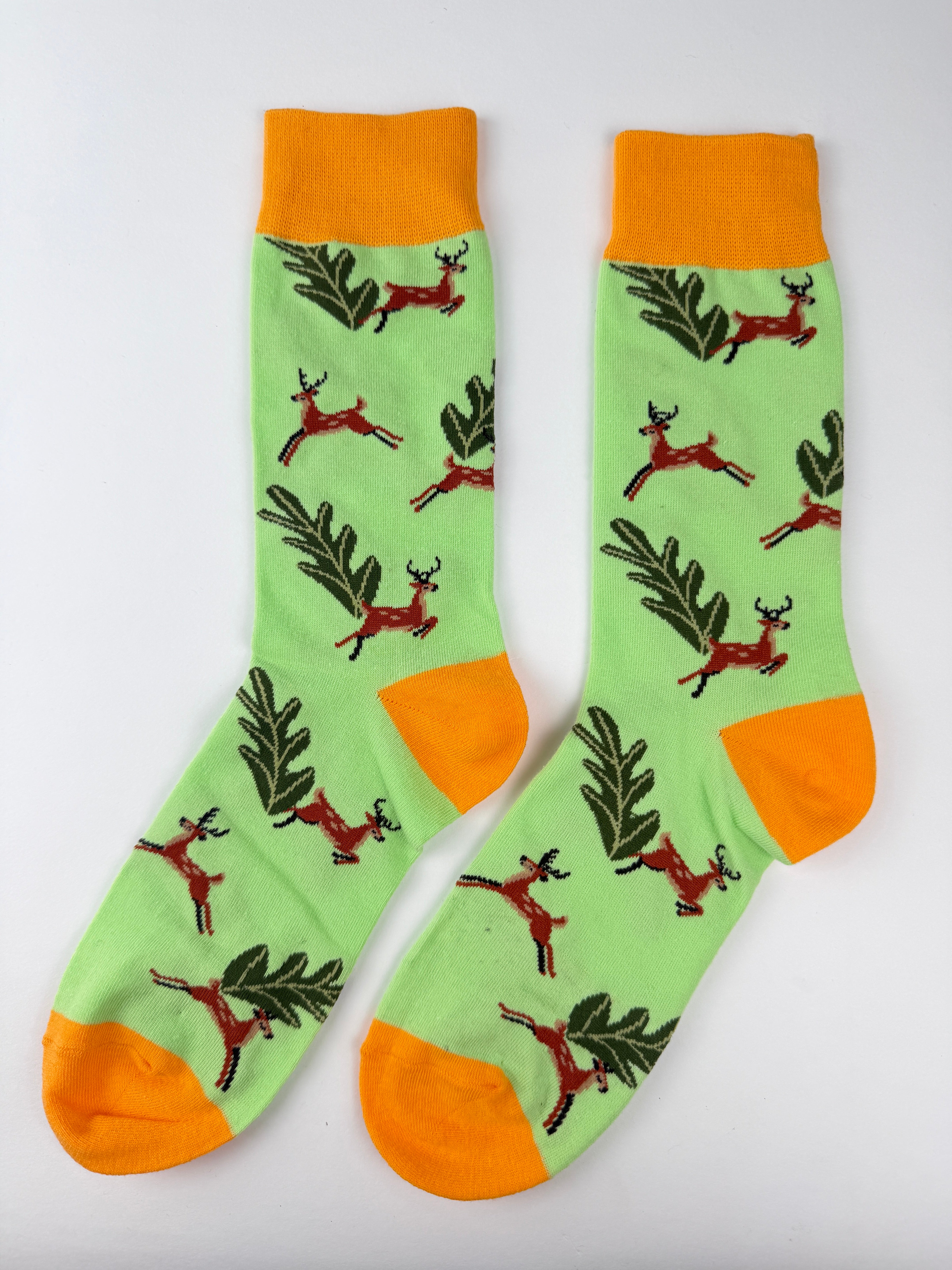 Animal Socks – Jumping Deer Crew Socks