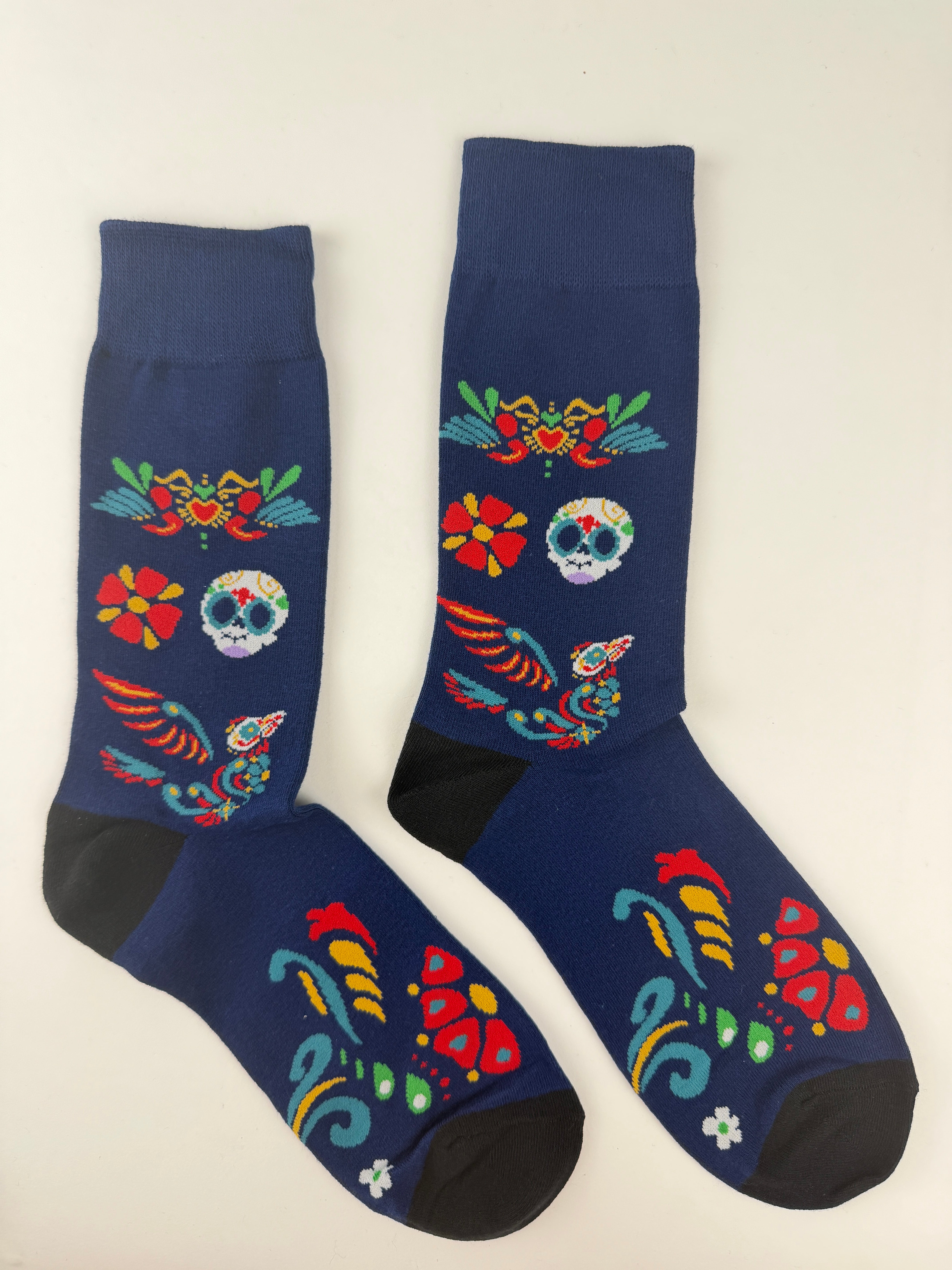 Day of the Dead Sugar Skull and Alebrije Socks