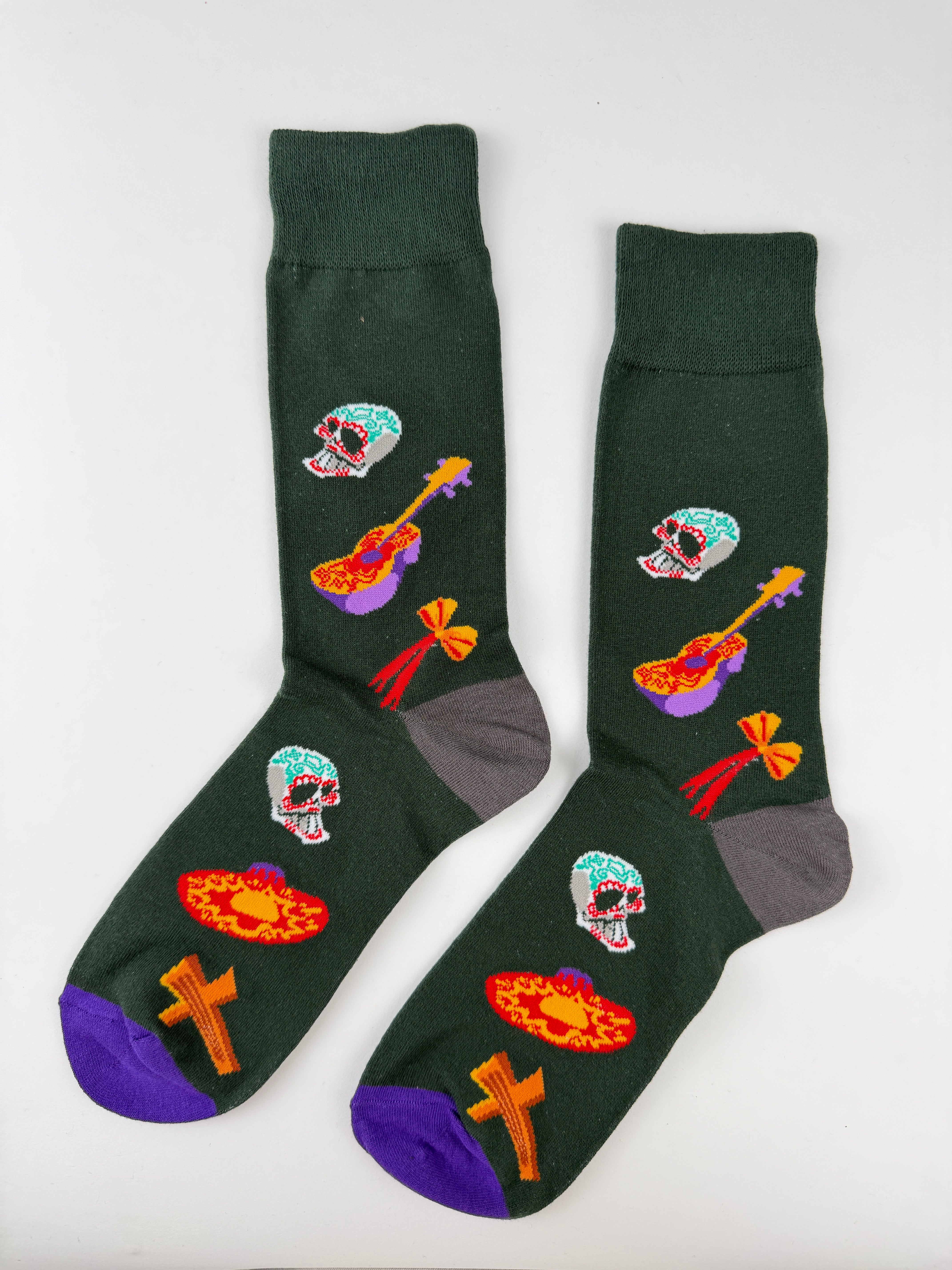 Day of the Dead Mariachi Skull Socks