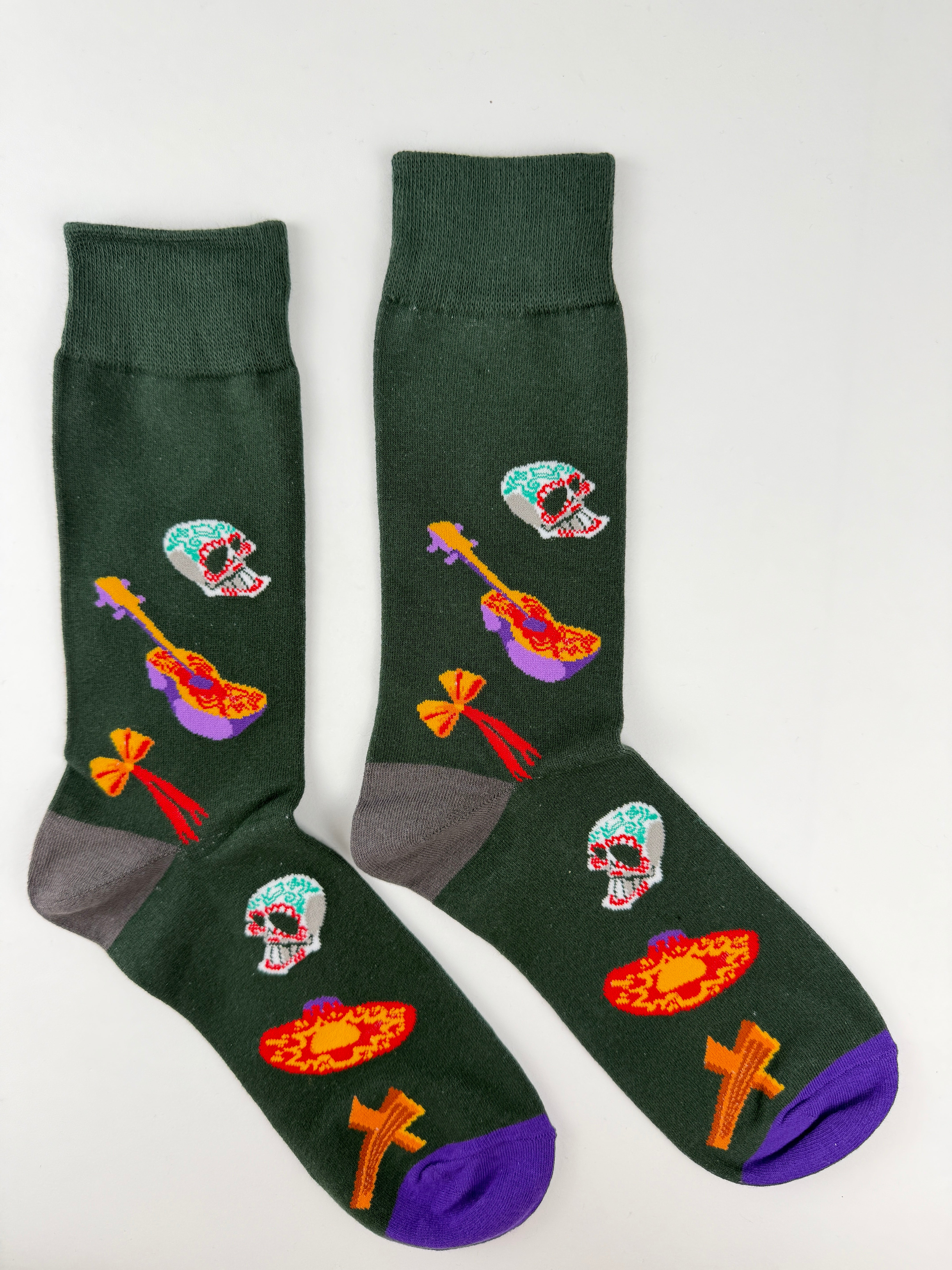 Day of the Dead Mariachi Skull Socks