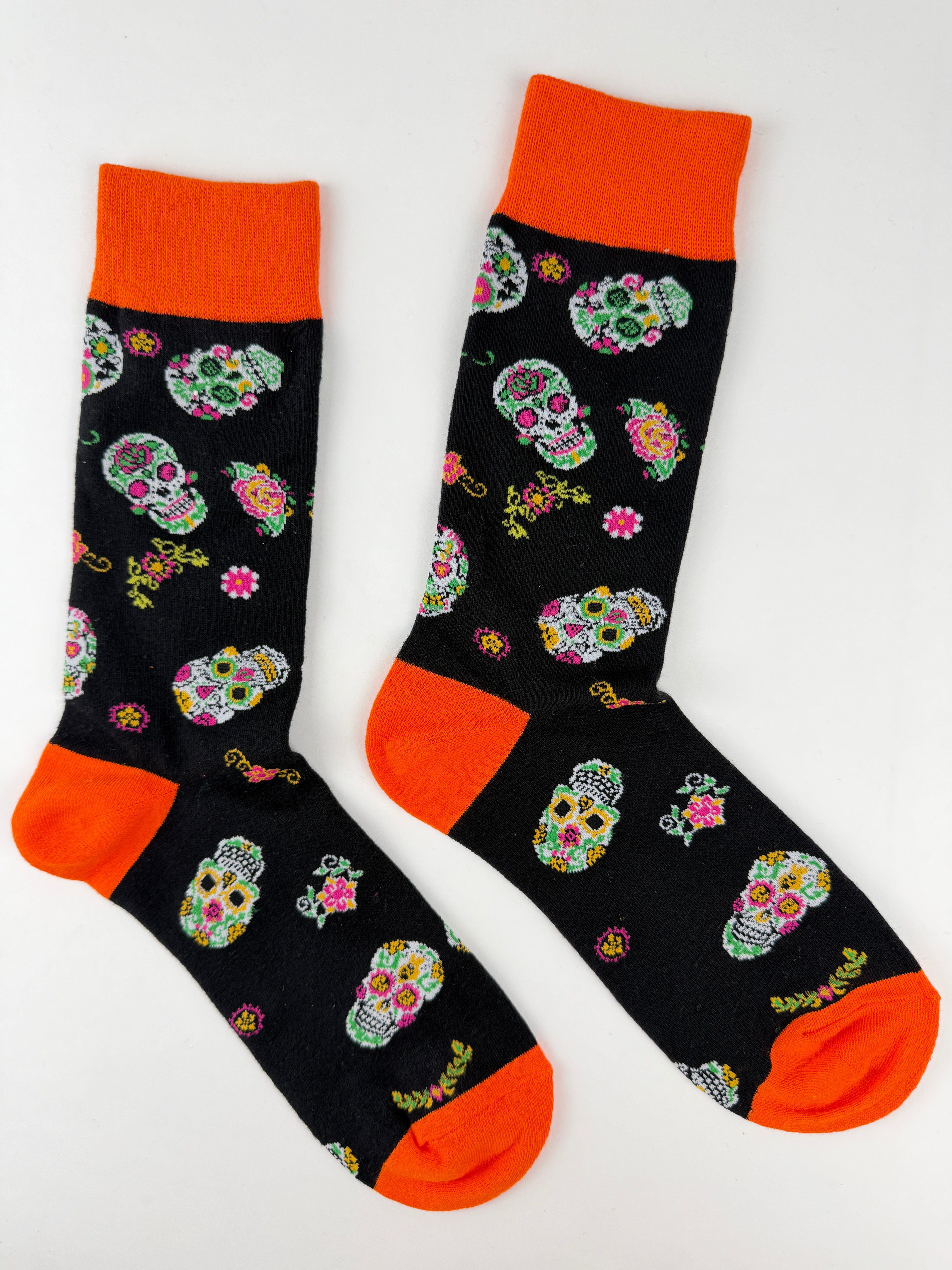 Day of the Dead Sugar Skull Socks – Colorful Calavera Pattern
