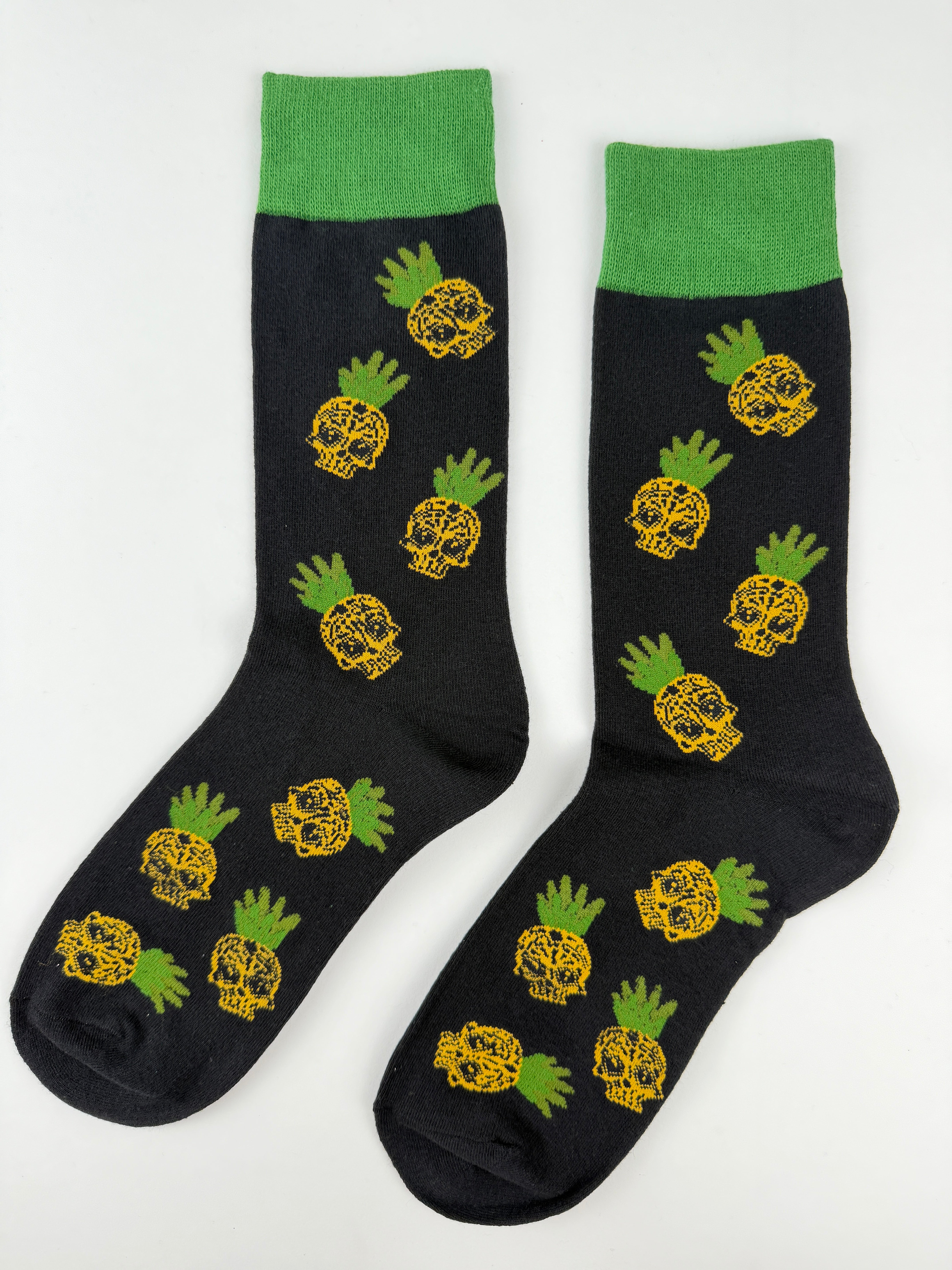 Day of the Dead Pineapple Skull Socks