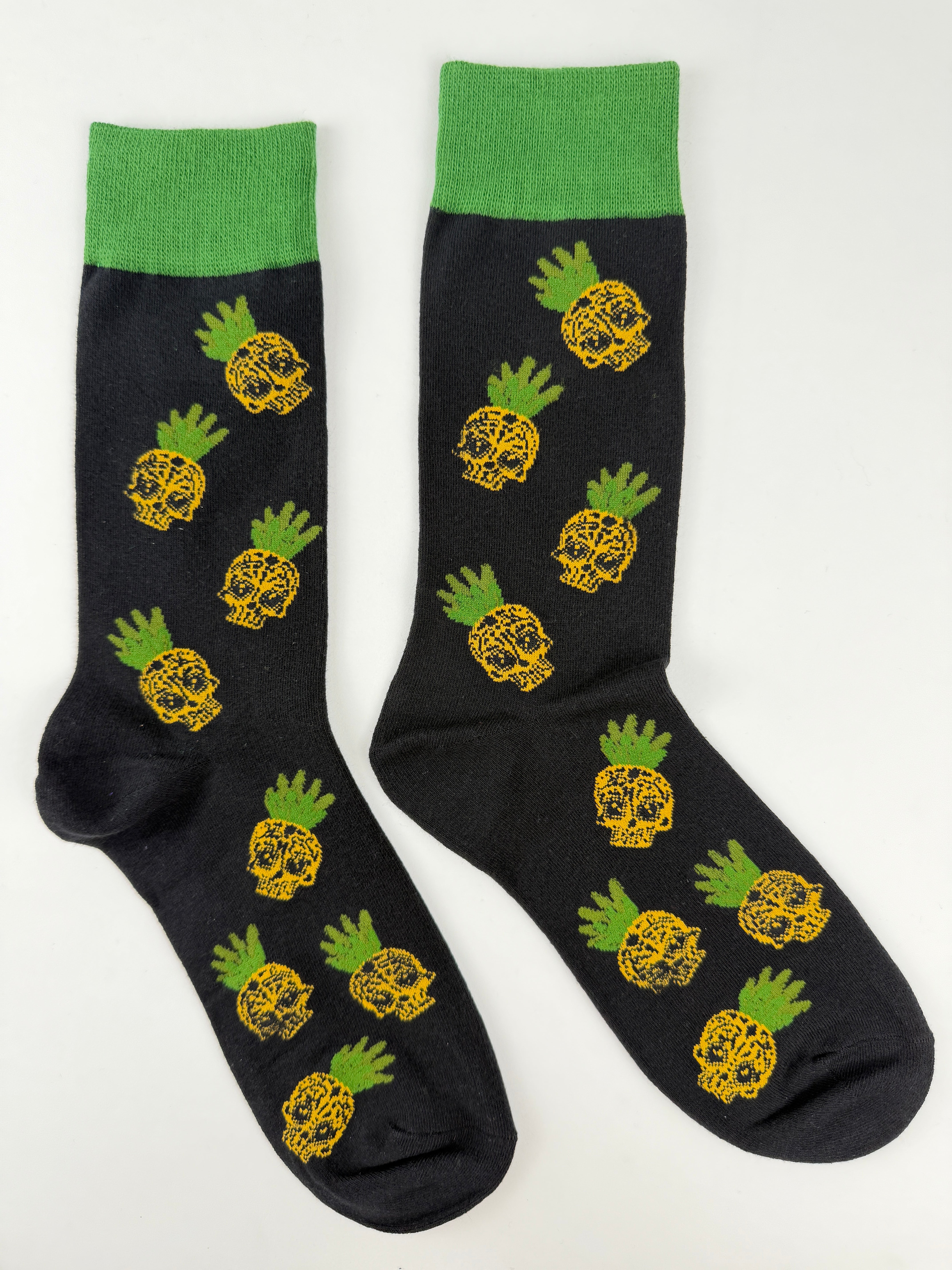 Day of the Dead Pineapple Skull Socks