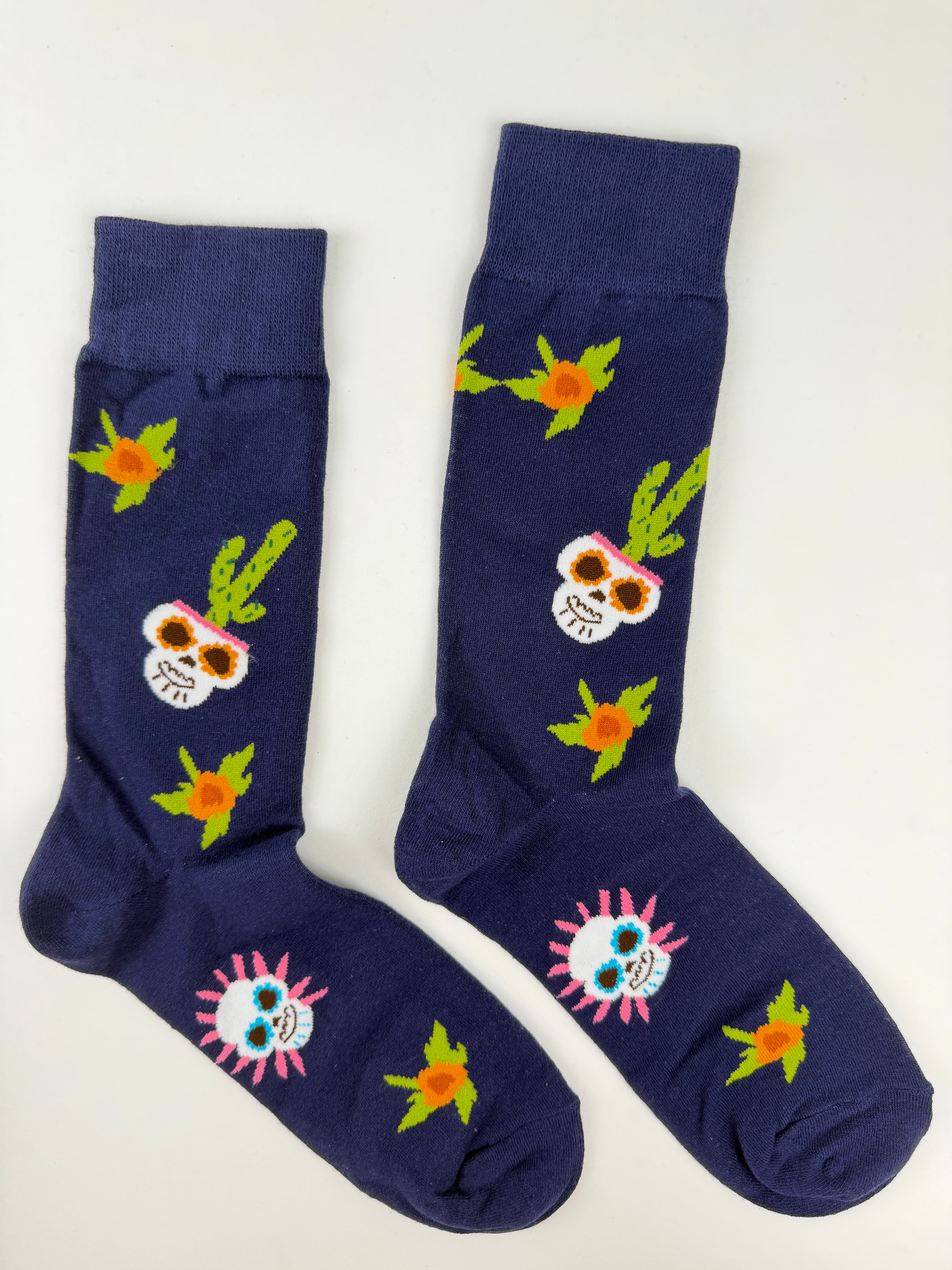 Day of the Dead Cactus Skull Socks