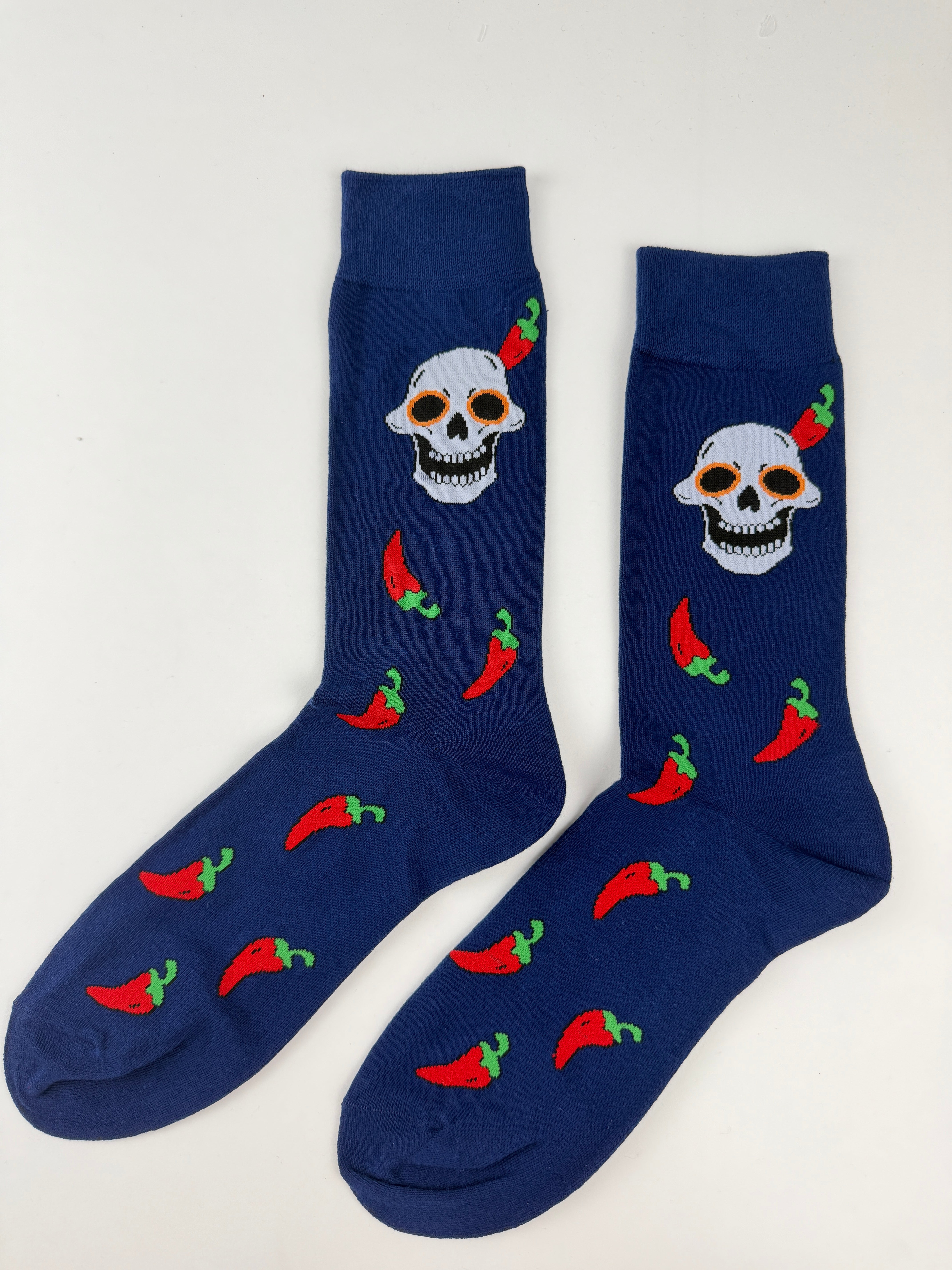 Day of the Dead Skull & Red Chili Peppers