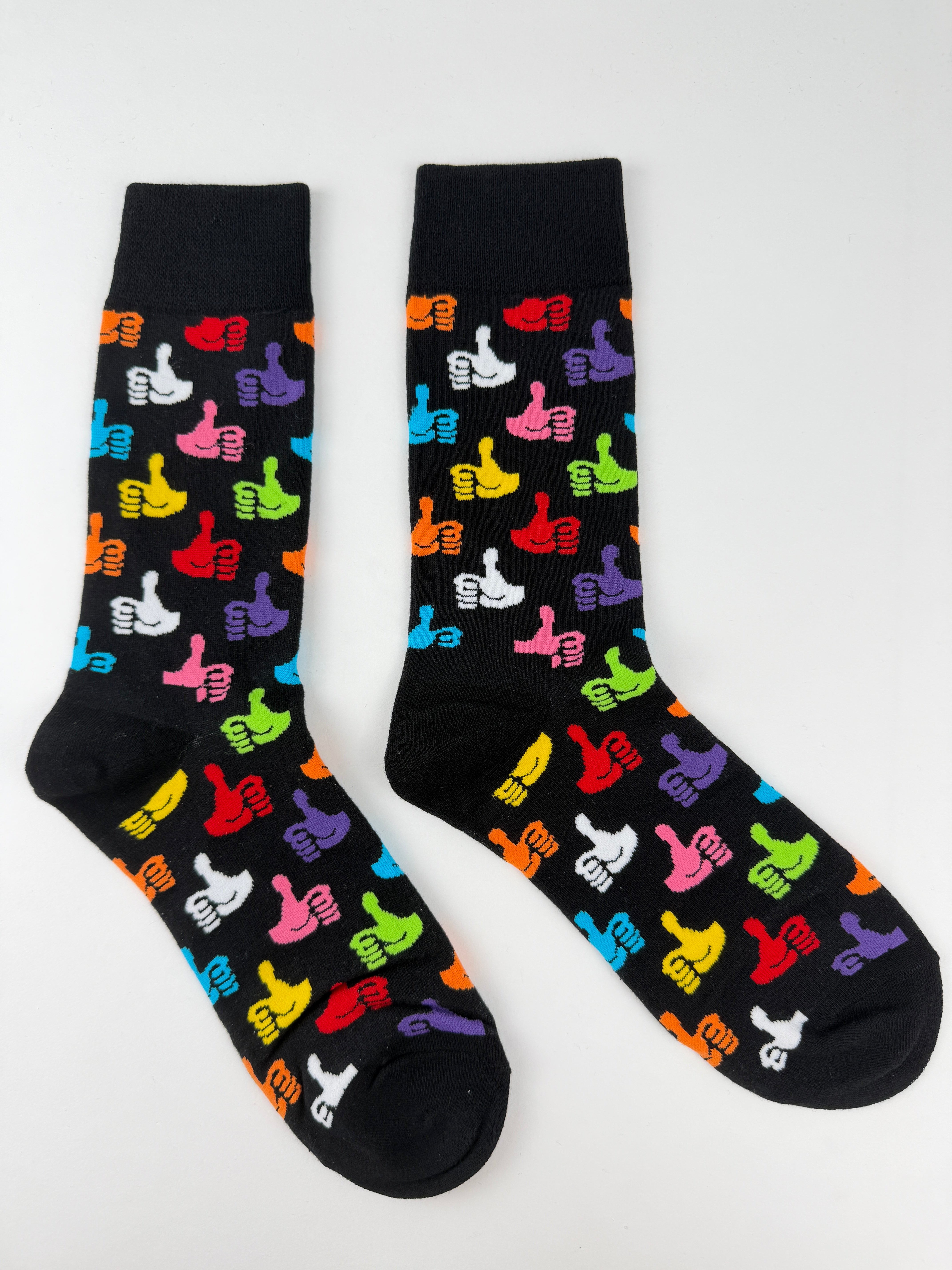 Colorful Thumbs Up Icon Crew Socks