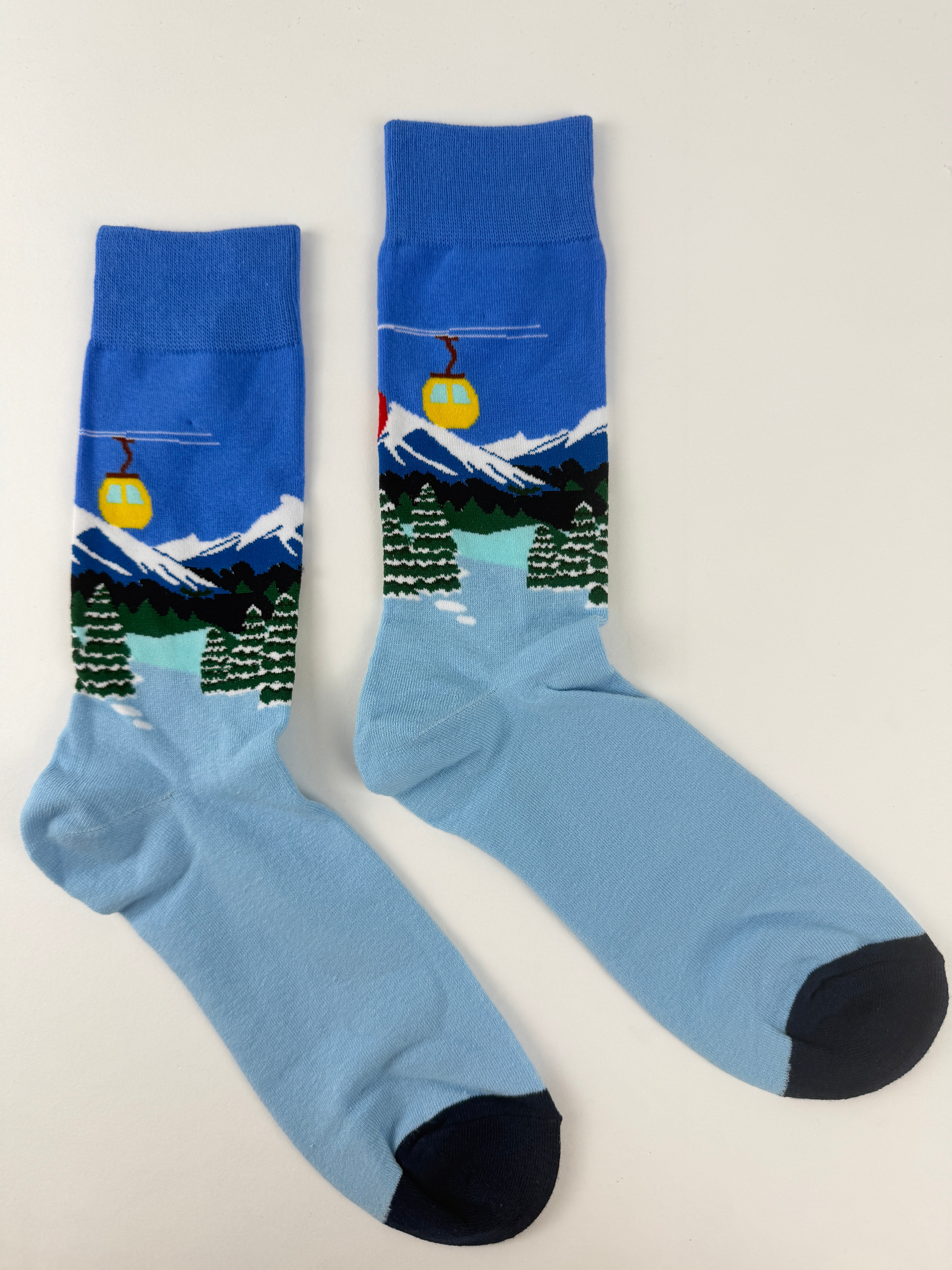 Winter Mountain Gondola Crew Socks