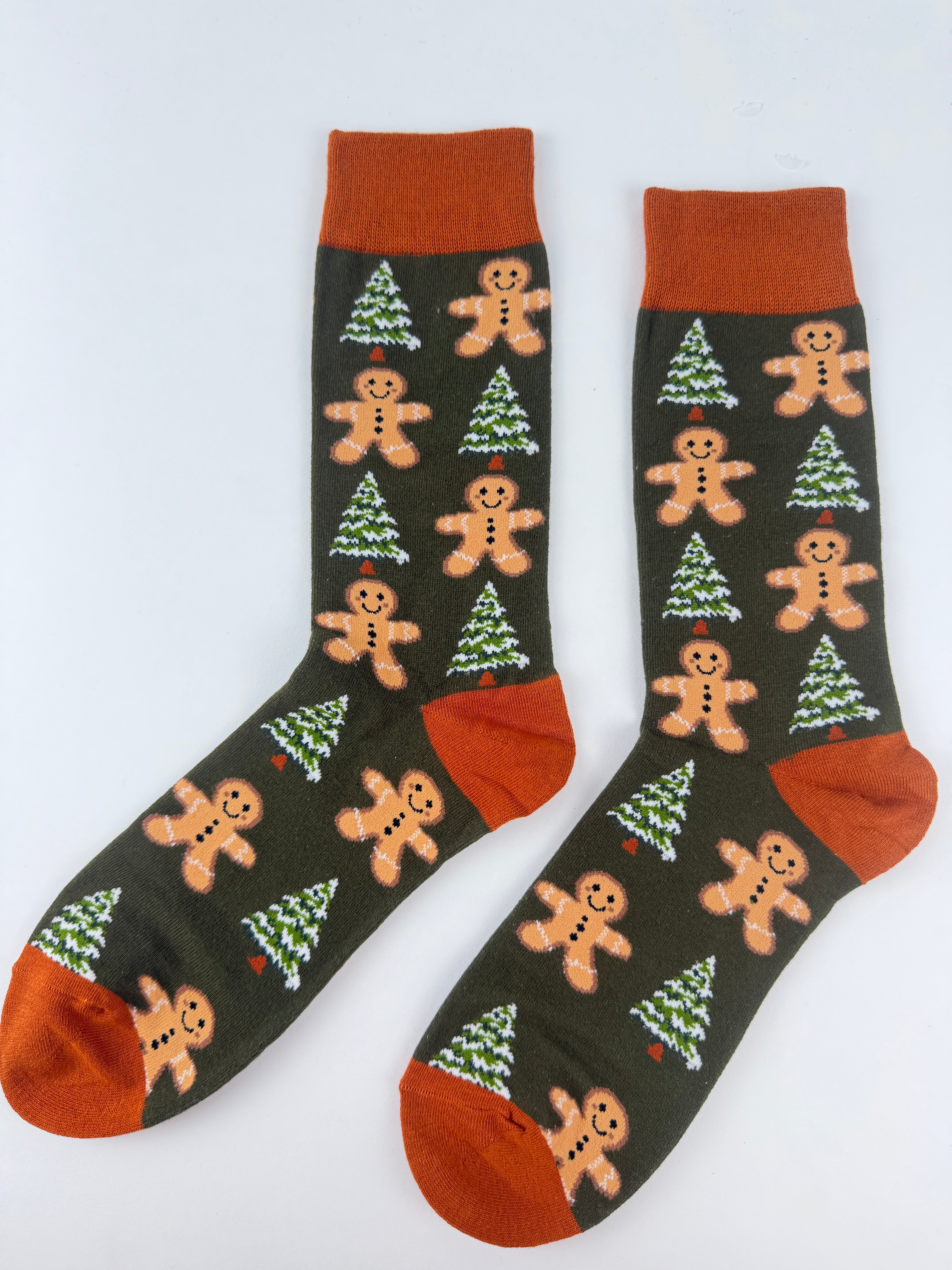 Christmas Gingerbread Man Crew Socks