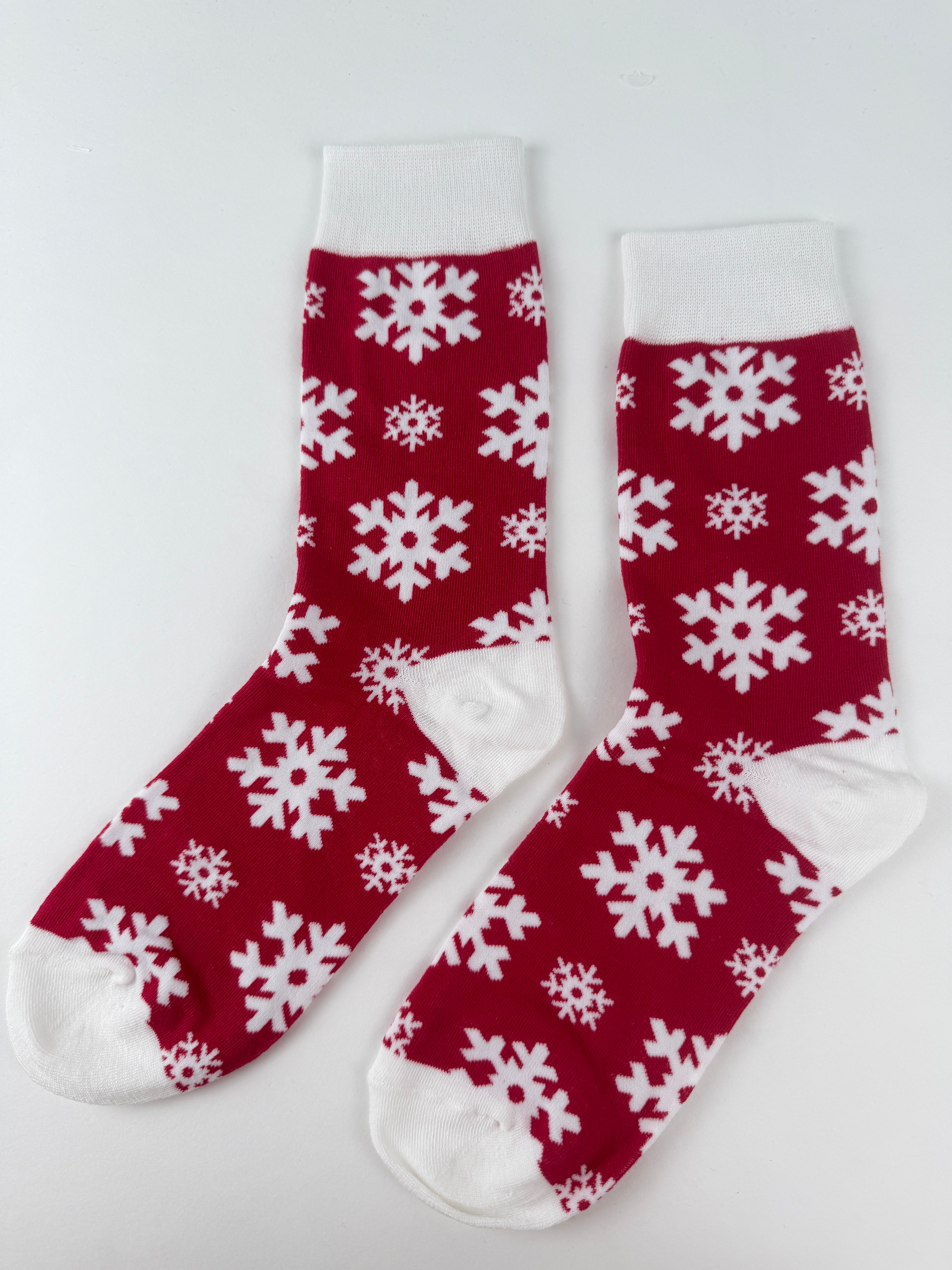 Snowflake Christmas Socks