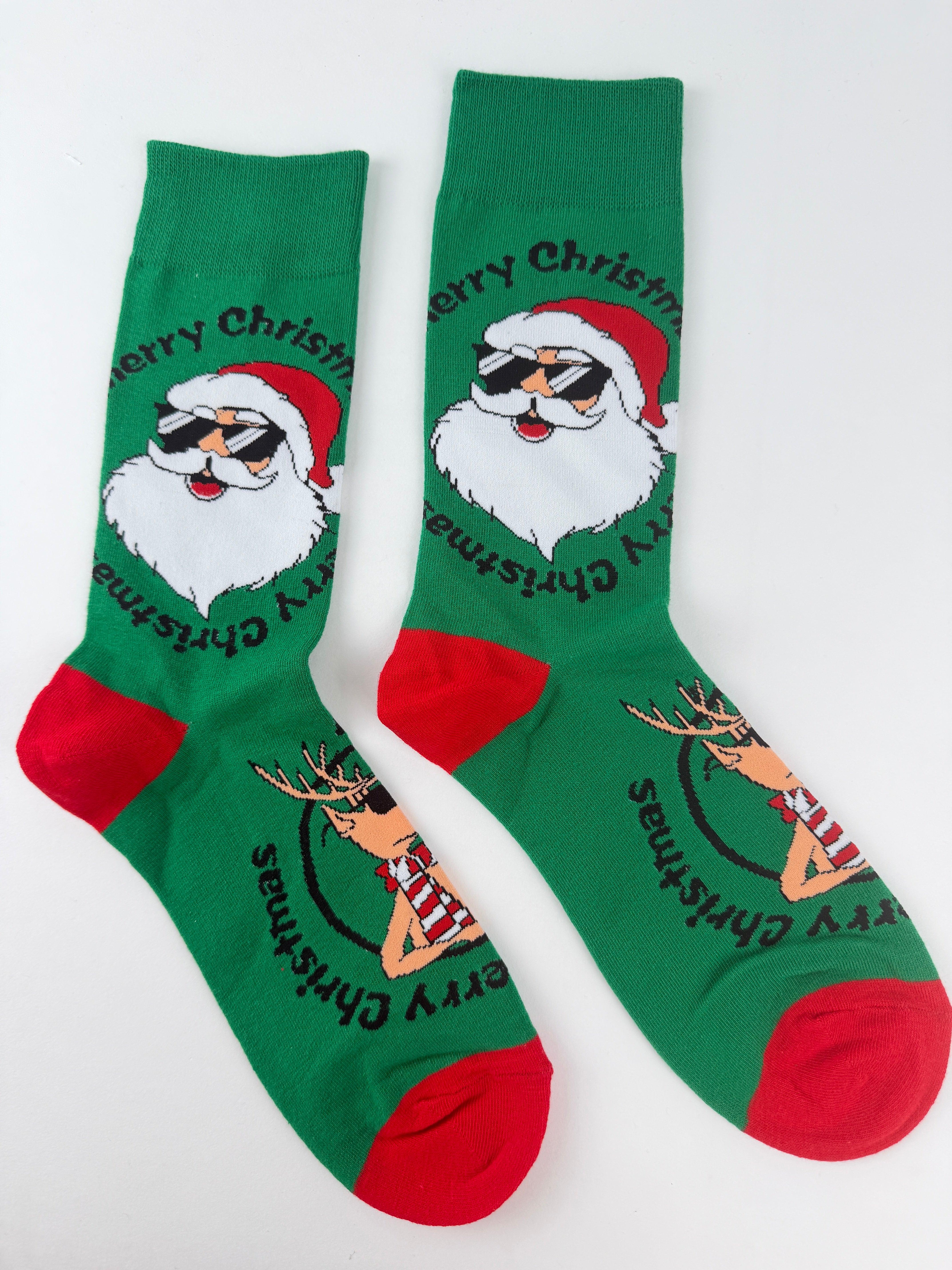 Christmas Socks – Santa & Cookie Quote