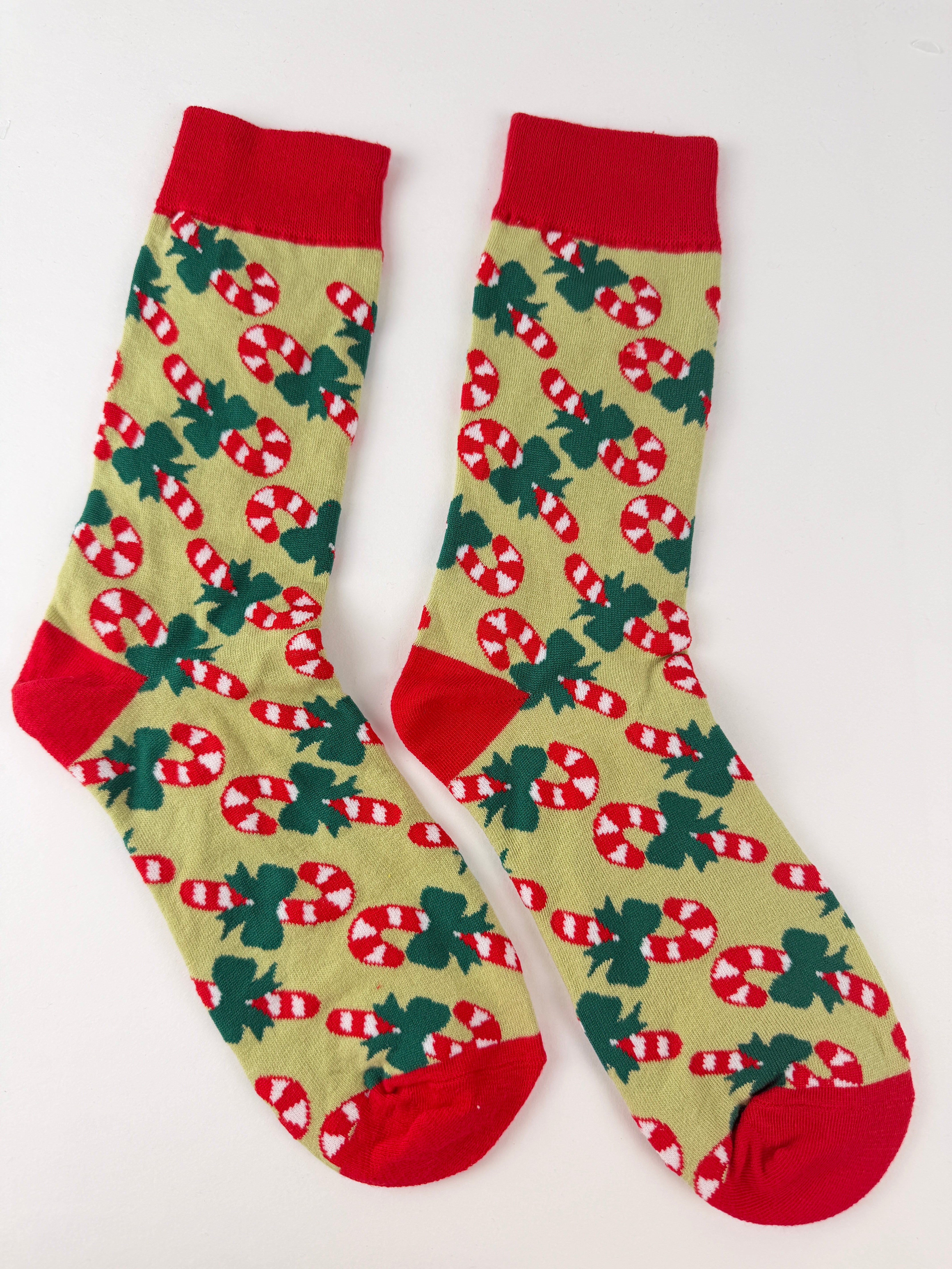 Candy Cane Christmas Socks