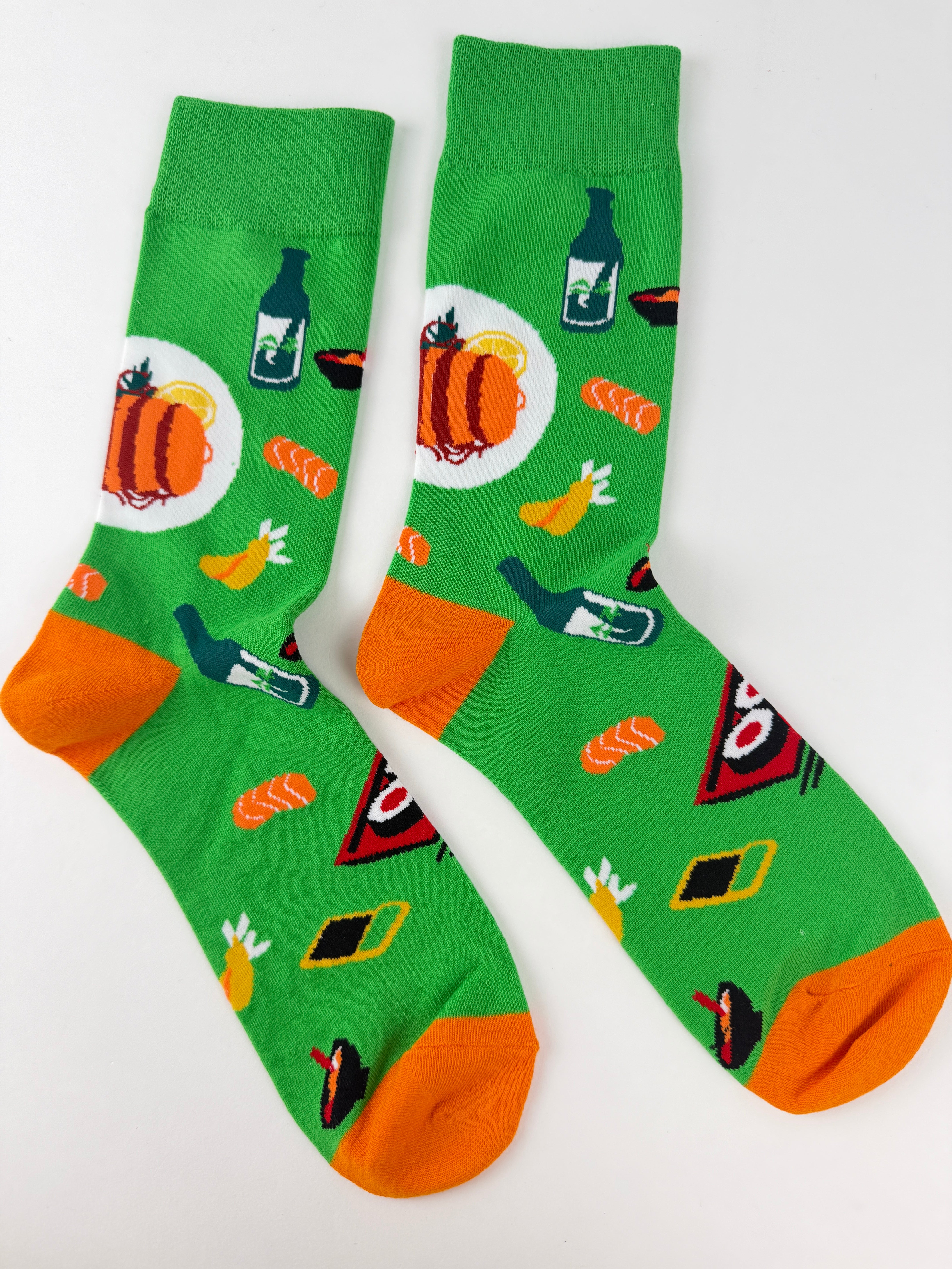 Food Socks – Sushi Socks Green Japanese Food