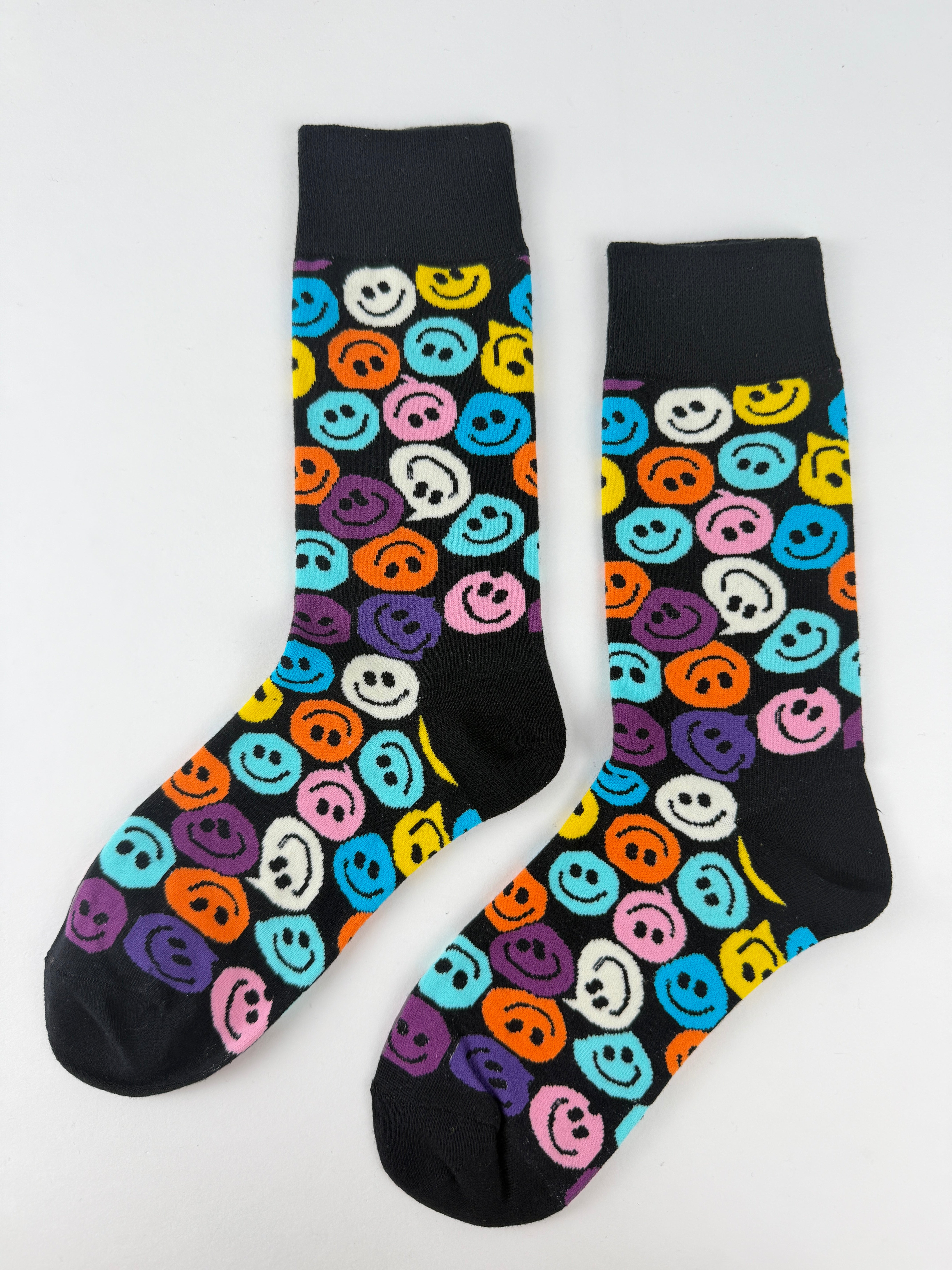 Colorful Smiley Face Crew Socks