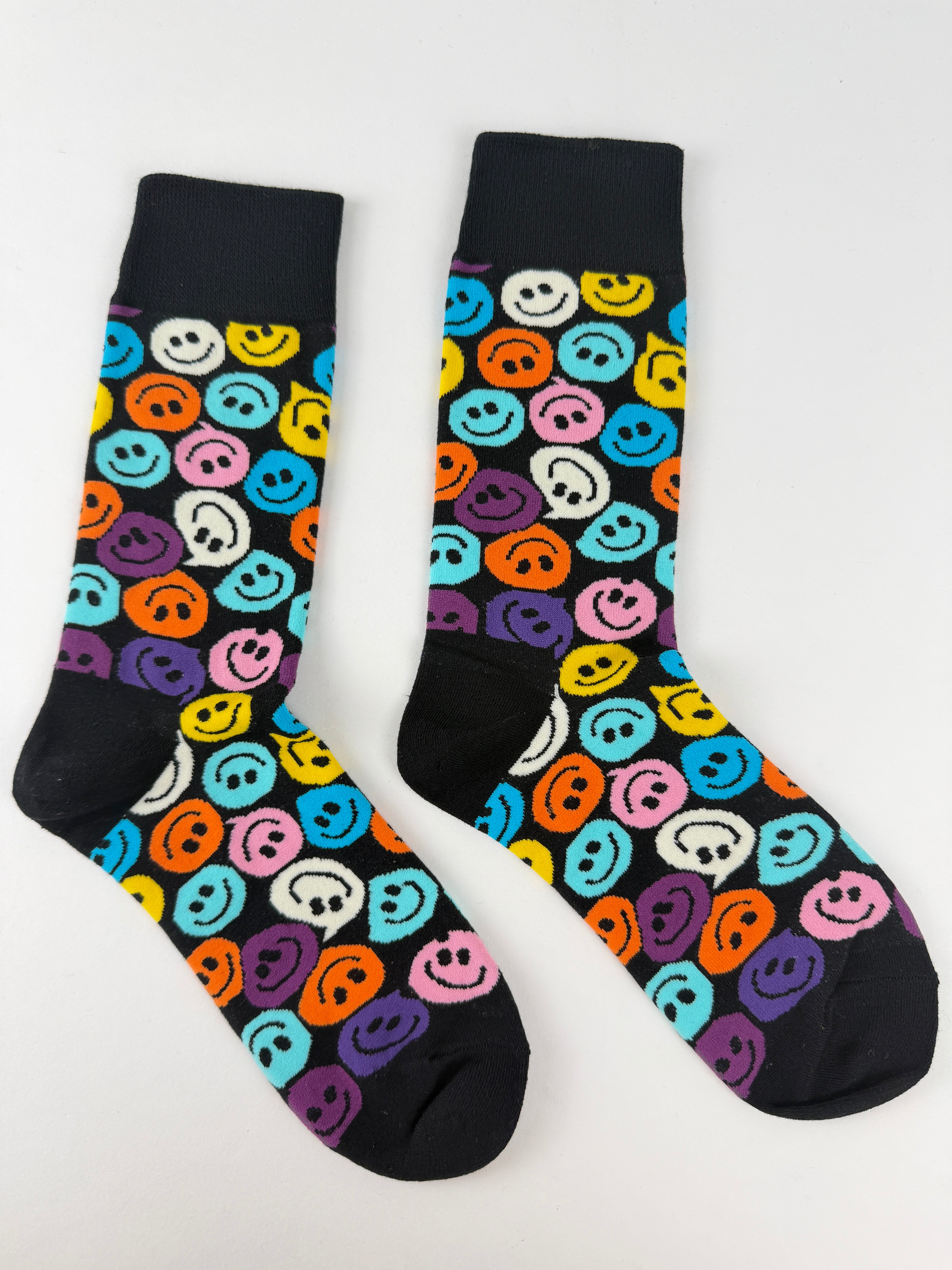 Colorful Smiley Face Crew Socks