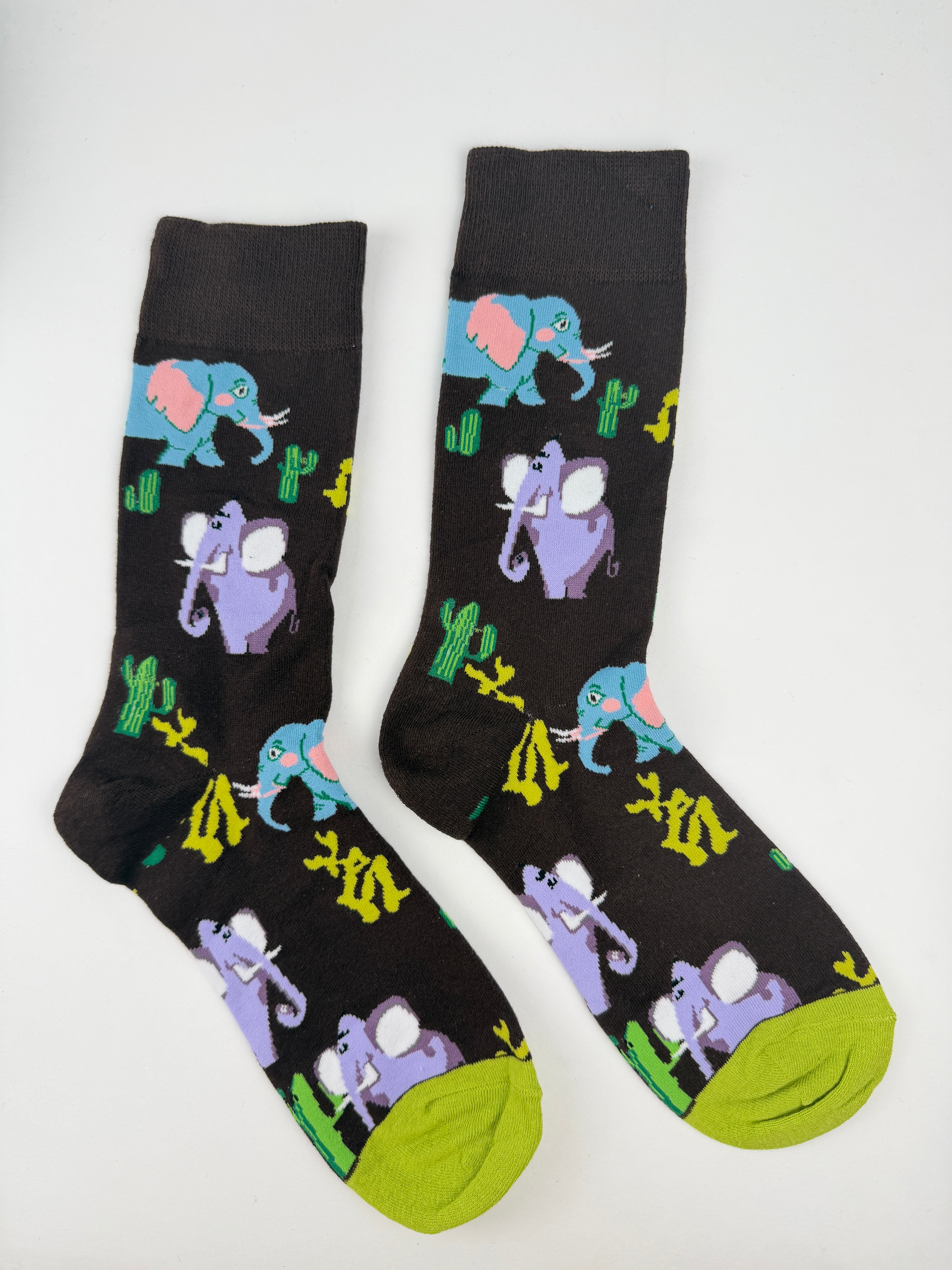 Animal – Elephant Desert Brown Crew Socks