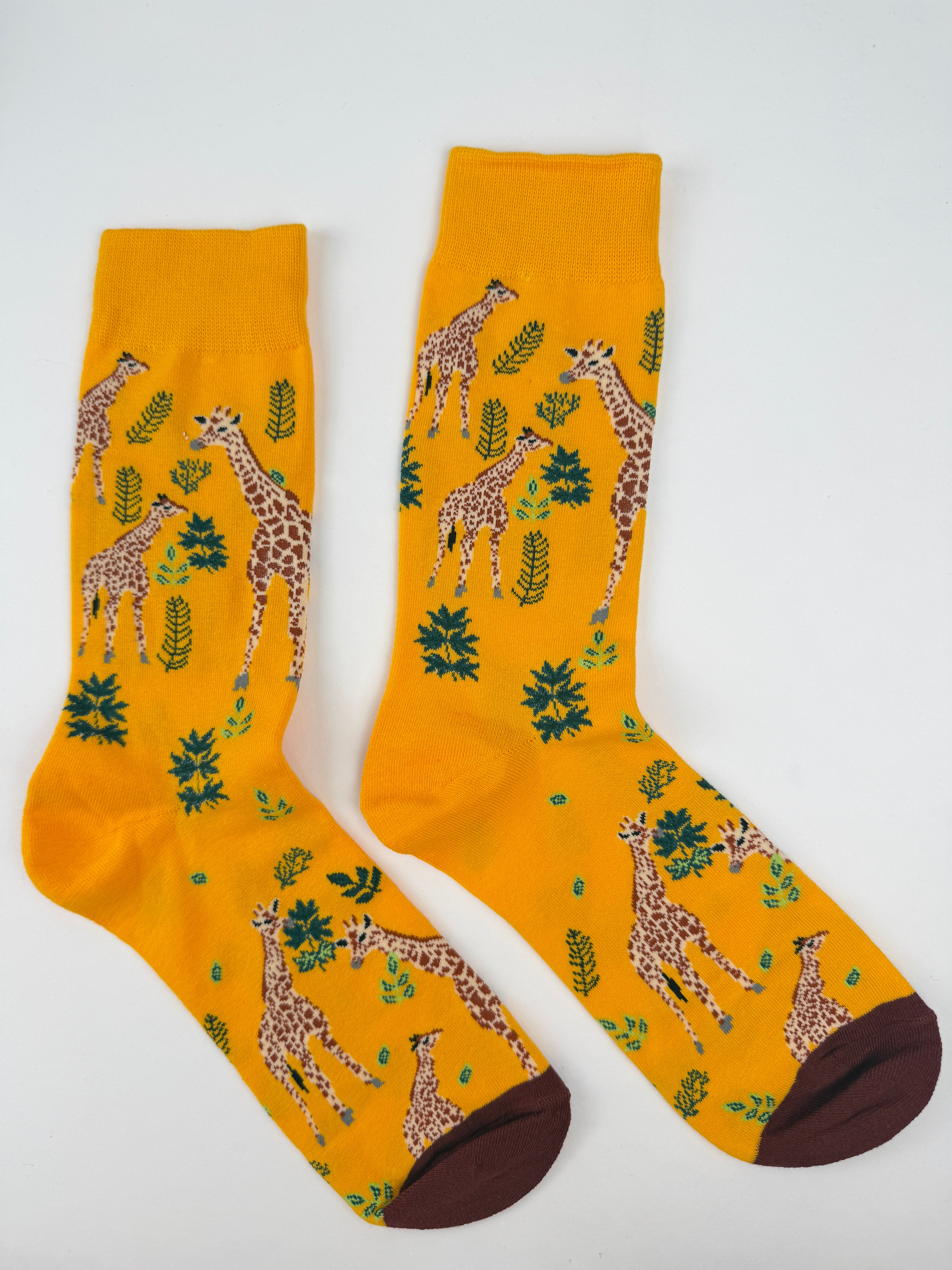 Animal – Giraffe Golden Yellow Crew Socks