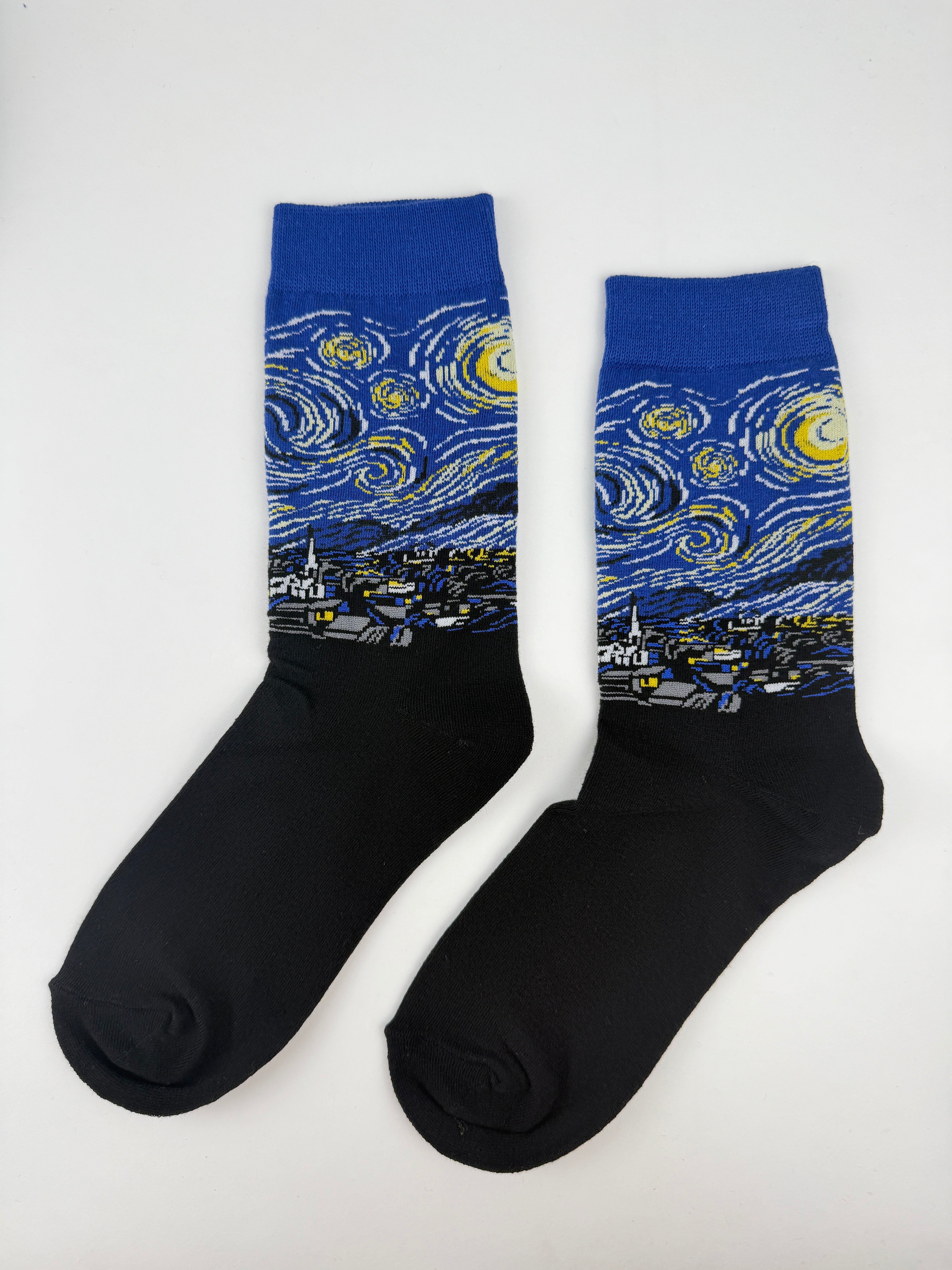 Oil Painting Collection – Starry Night Art Crew Socks