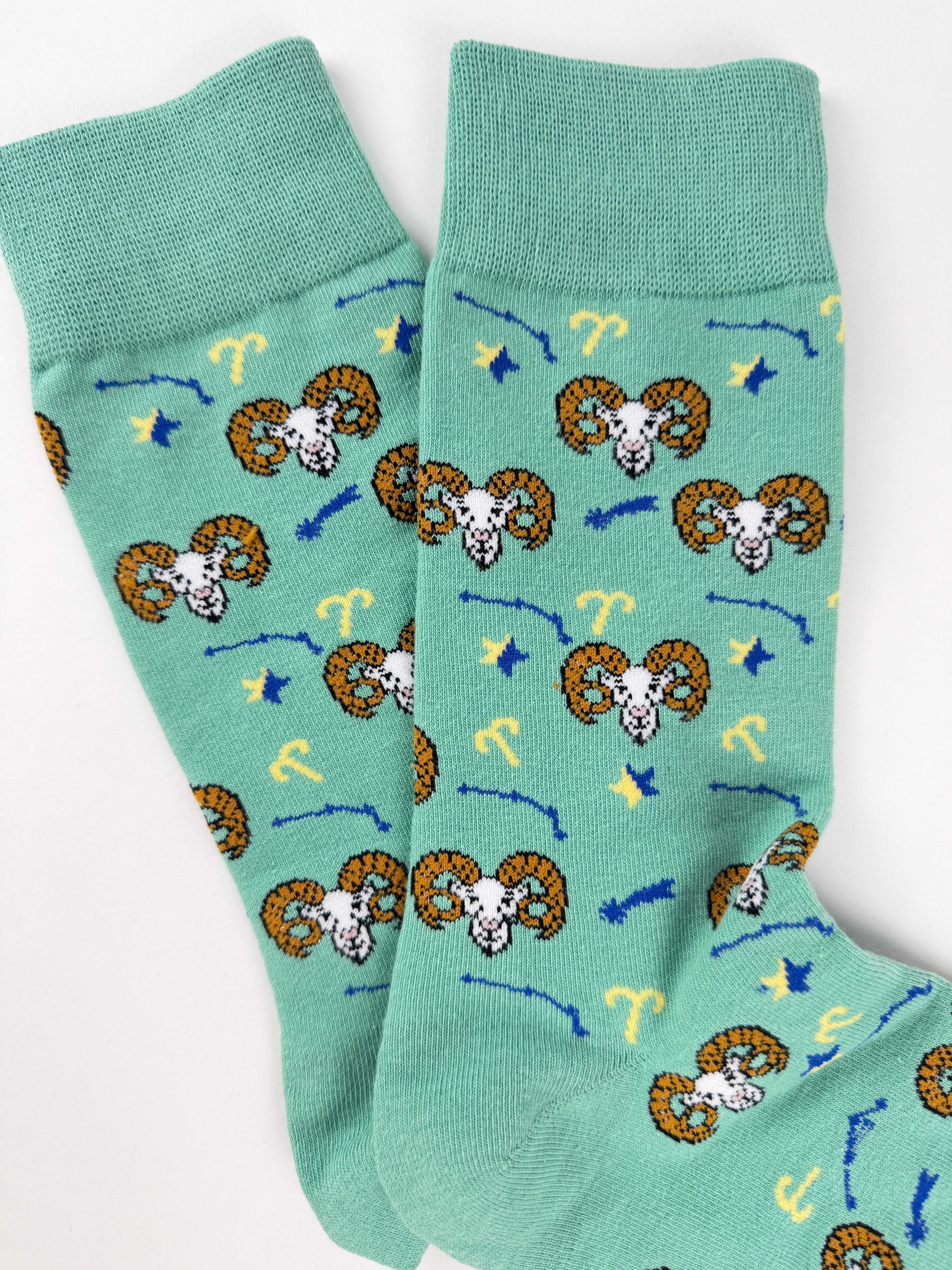Constellation – Aries Ram Zodiac Socks Light Blue