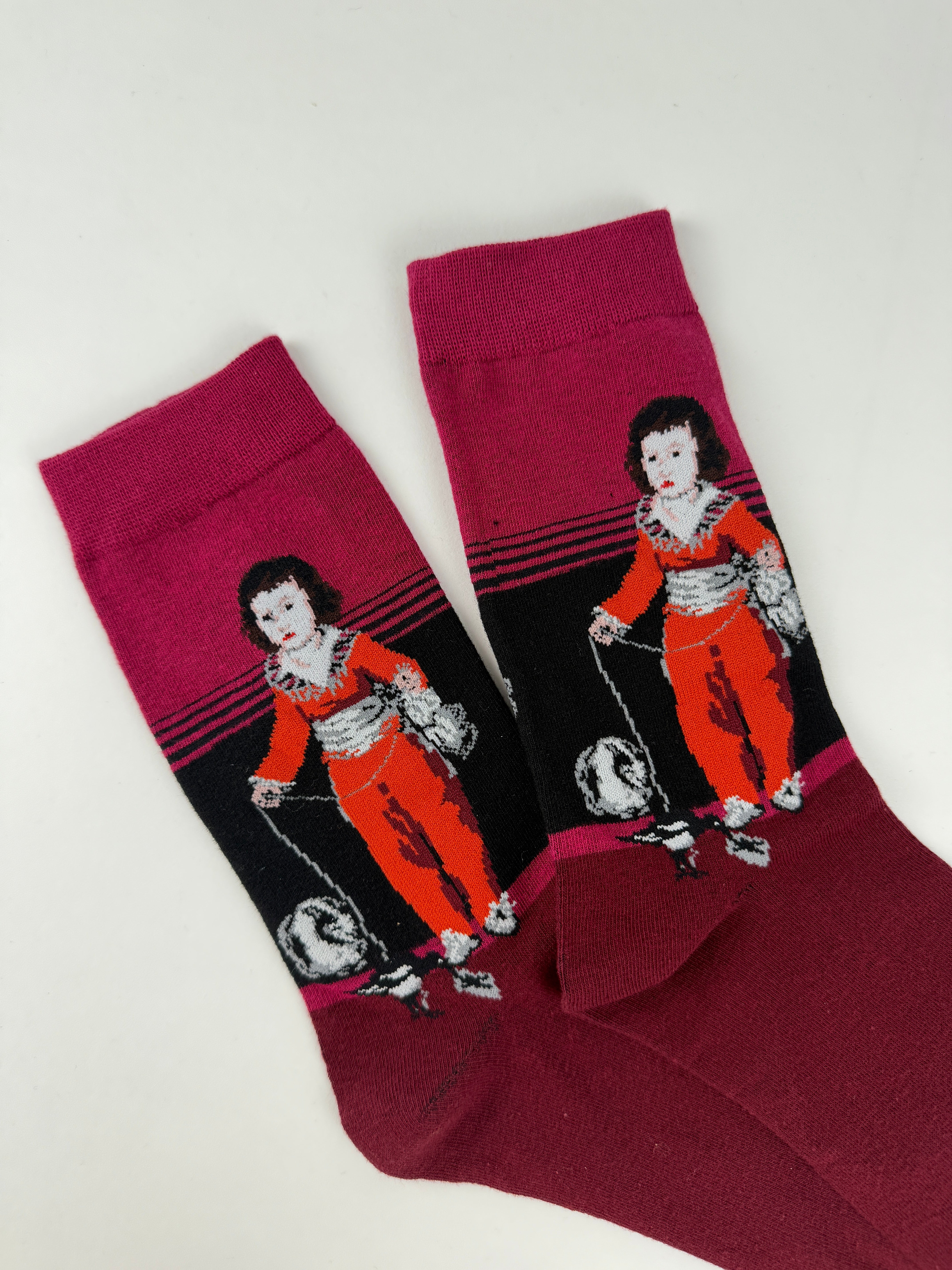 Vintage Oil Painting Girl Socks