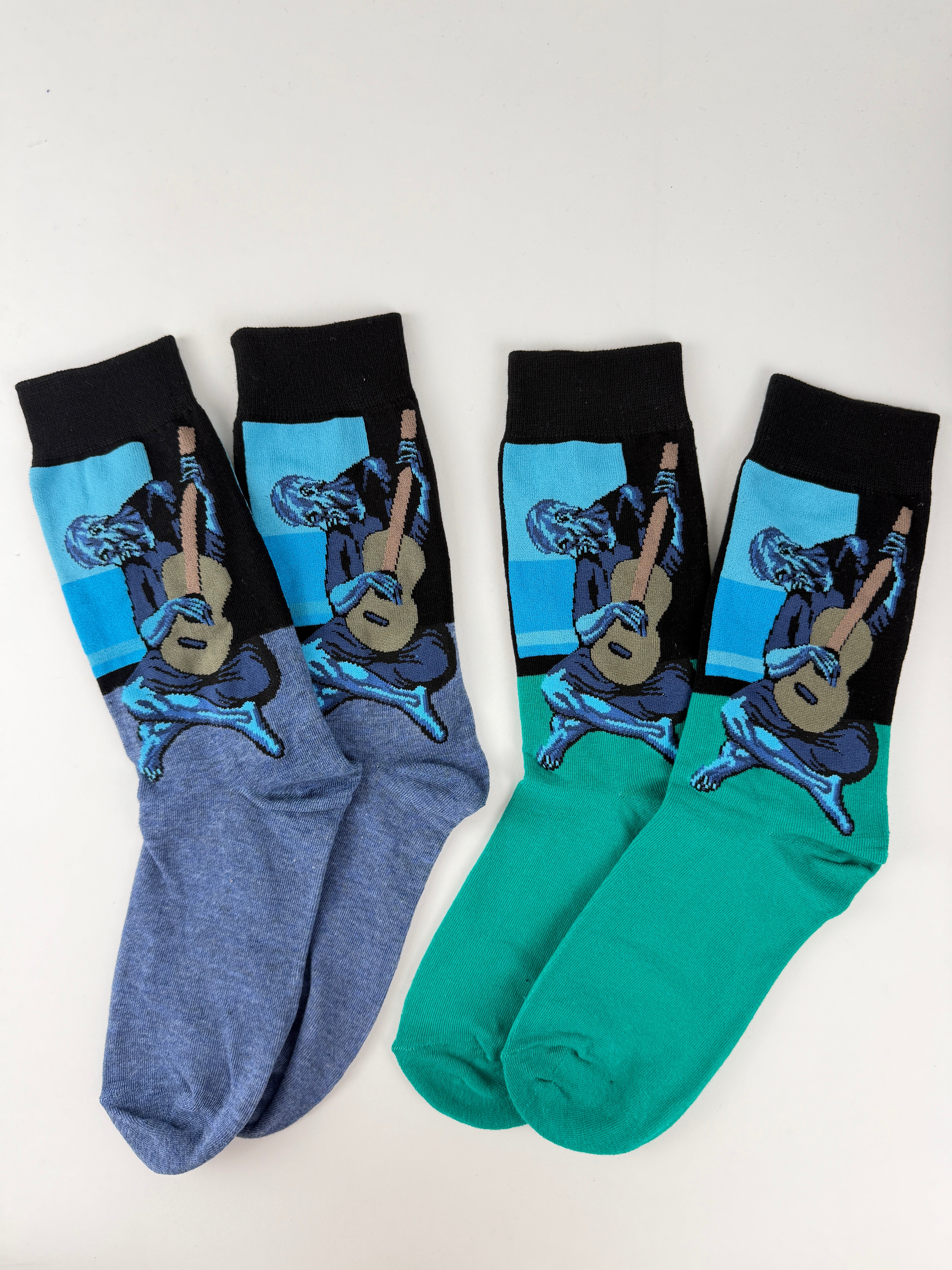 The Old Guitarist Inspired Socks
