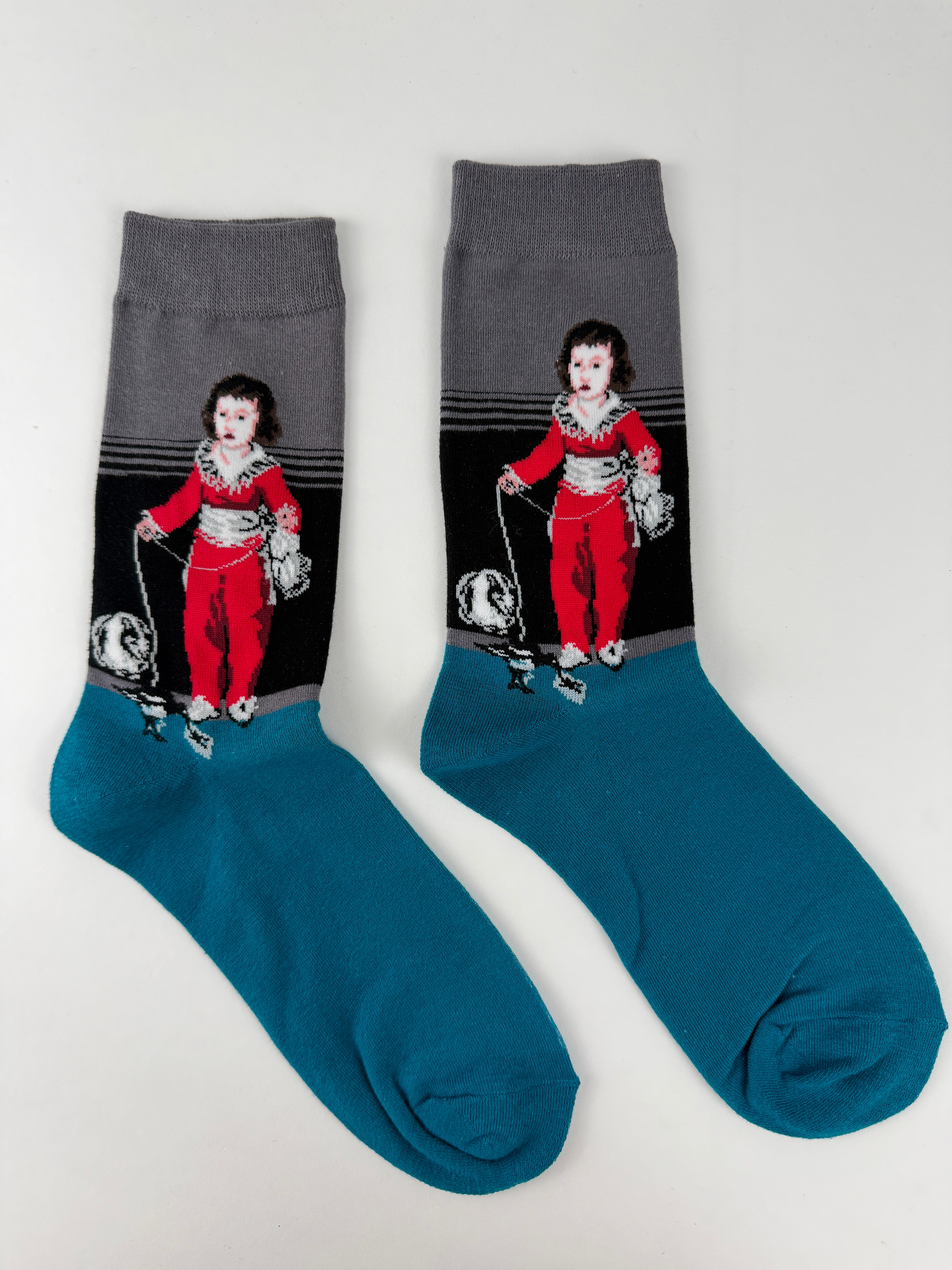 Vintage Oil Painting Girl Socks