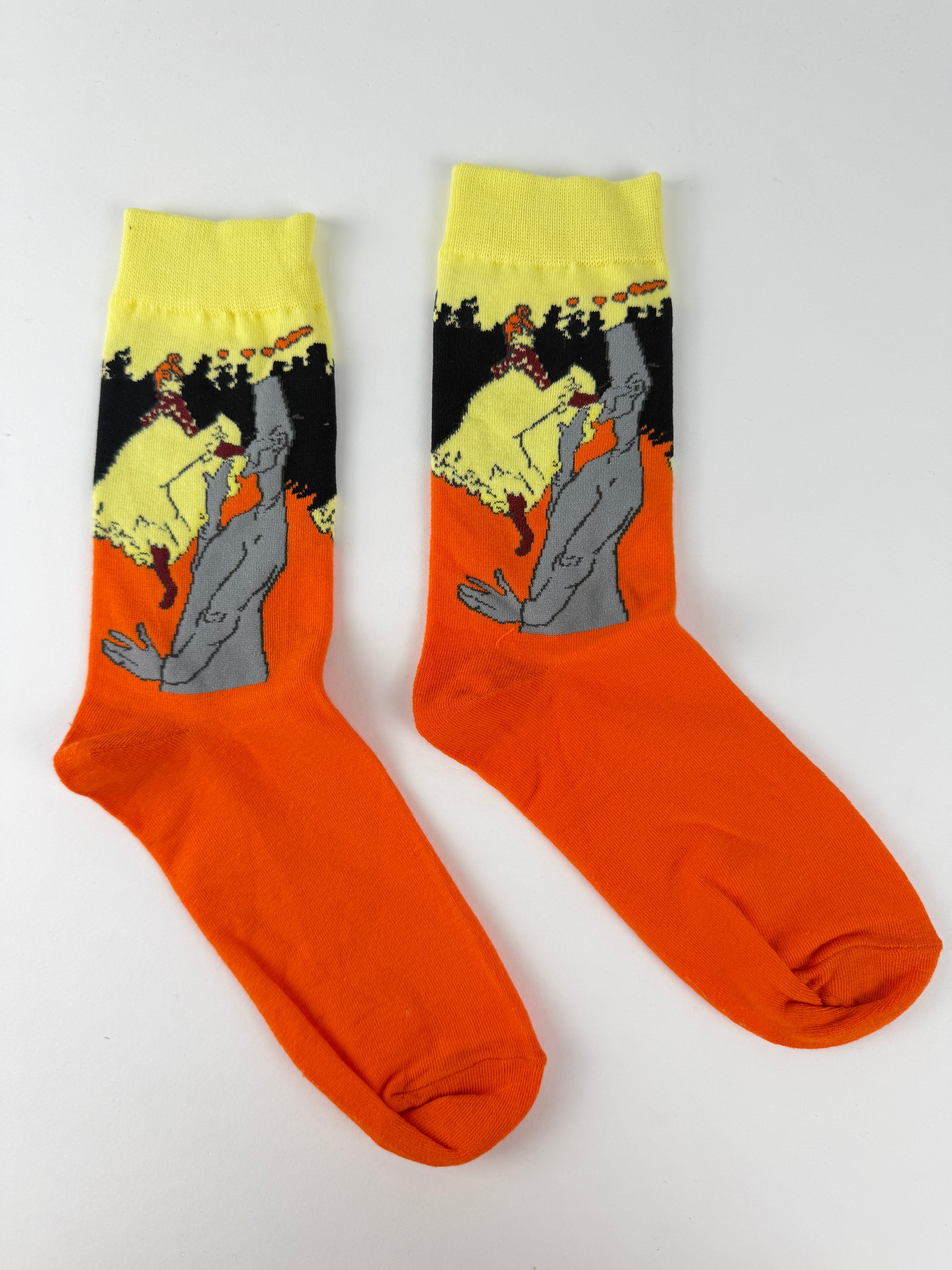 Oil Painting Collection – Vintage Dancing Couple Art Crew Socks