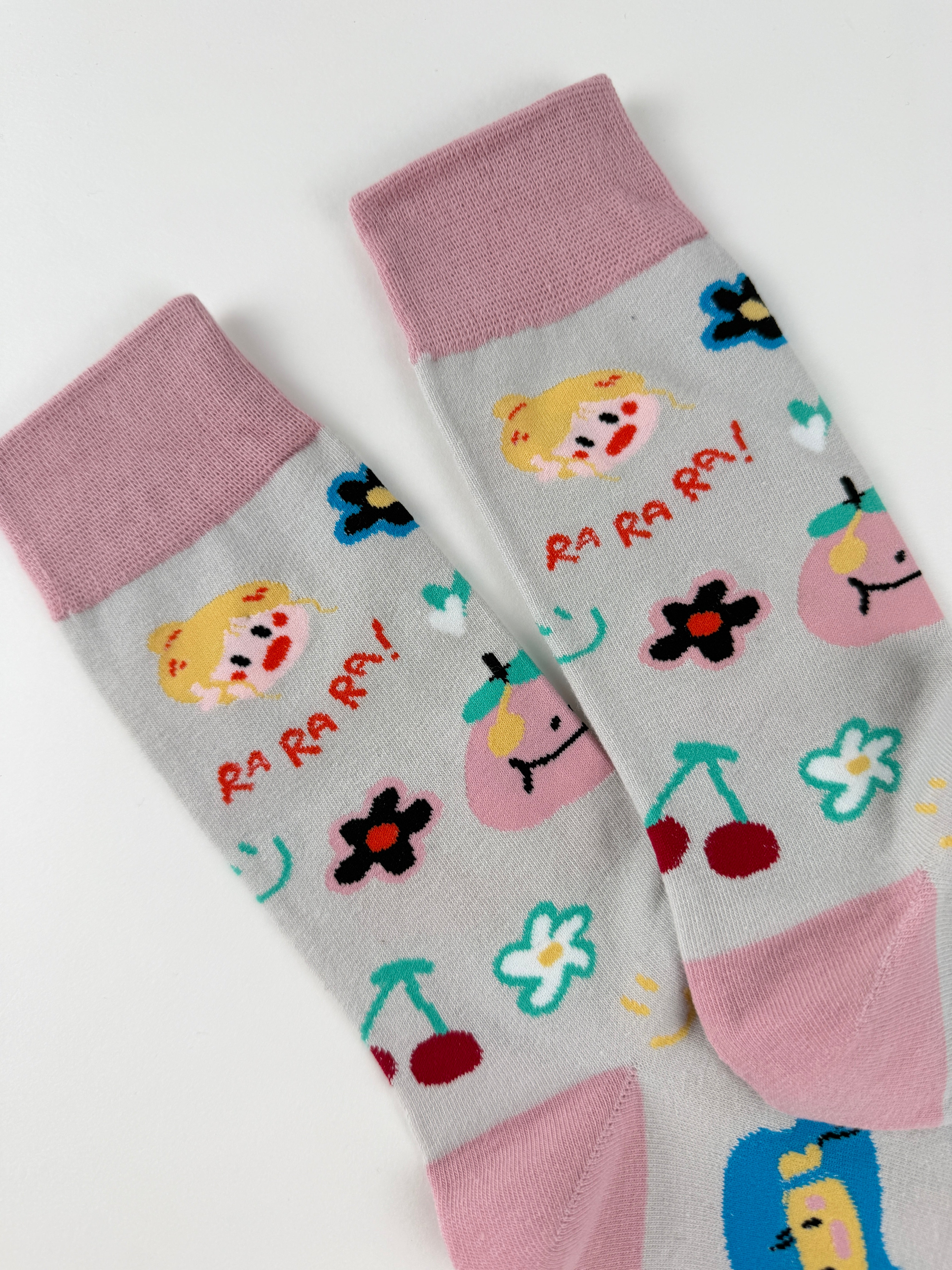 Abstract Doodle Illustration Crew Socks