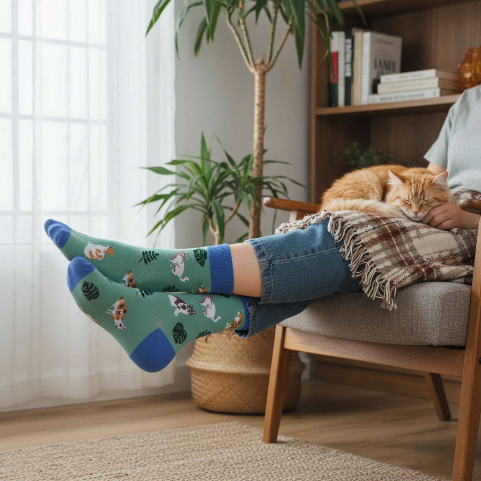 Spring Socks – Playful Cats Crew Socks Unisex