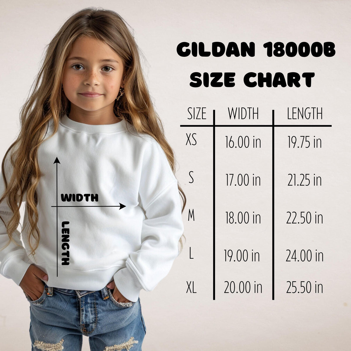 Glitter Embroidered JESUS Youth Sweatshirt
