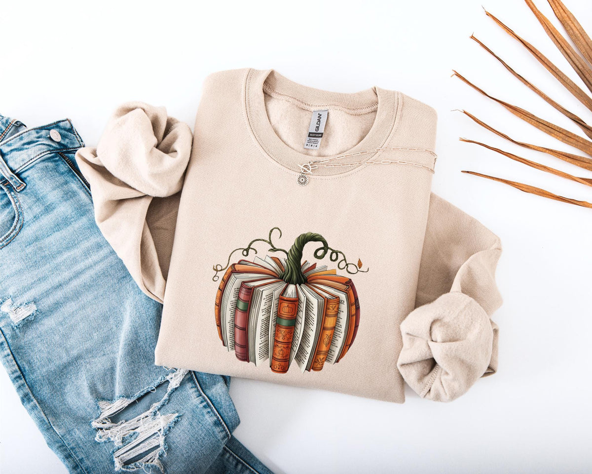 Pumpkin Book Adult Sweatshirt