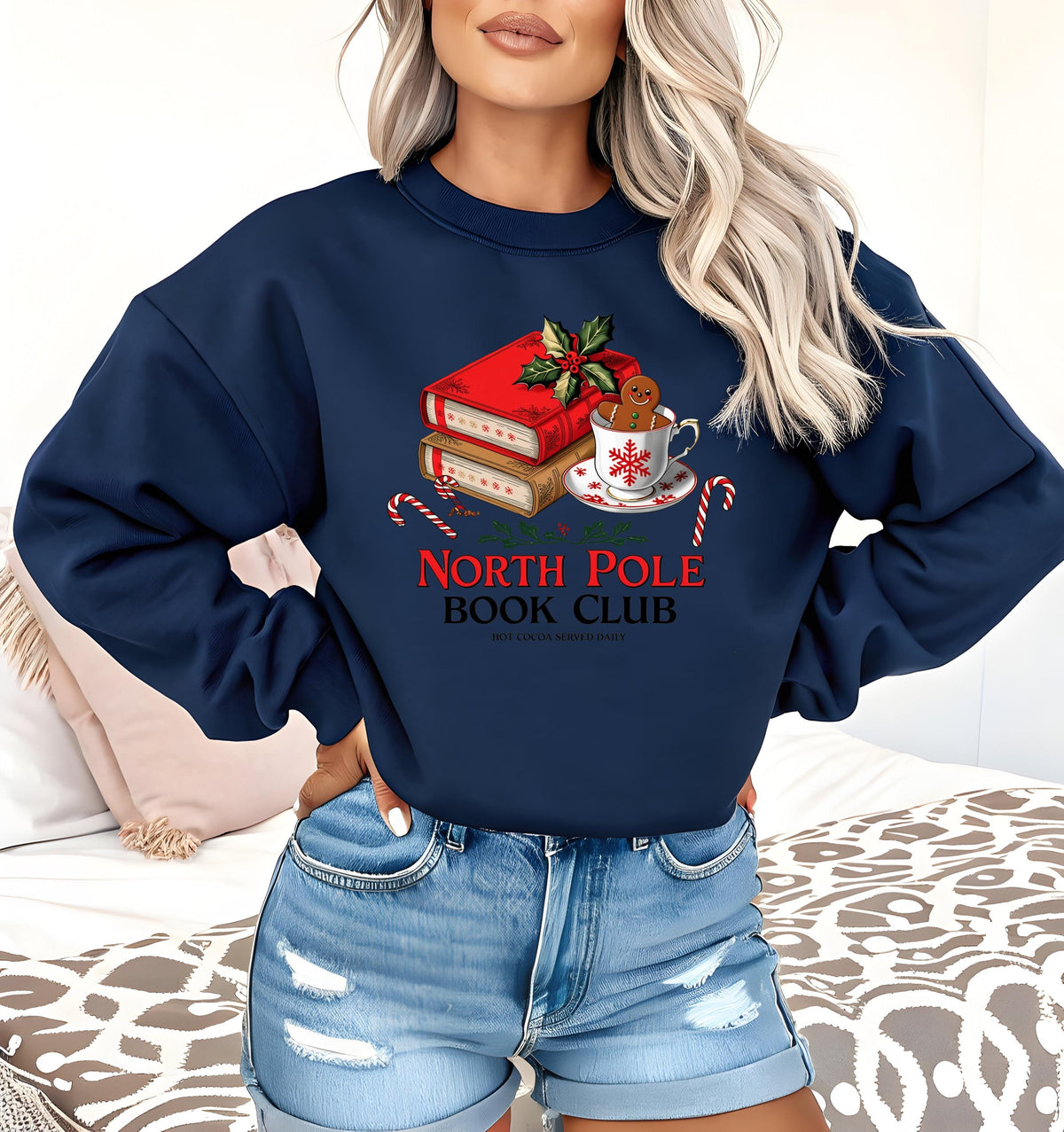 North Pole Book Club Adult Sweatshirt