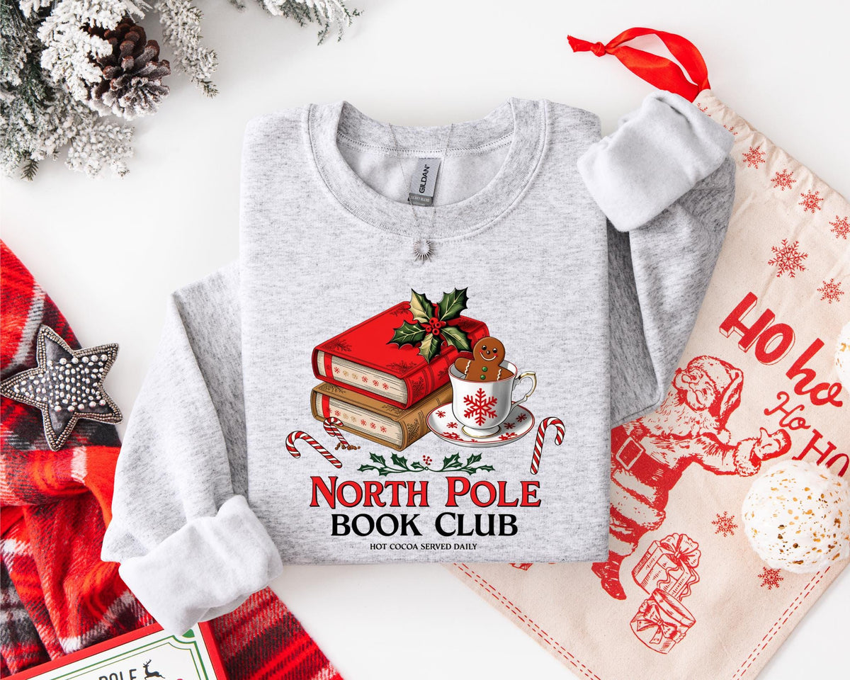 North Pole Book Club Adult Sweatshirt