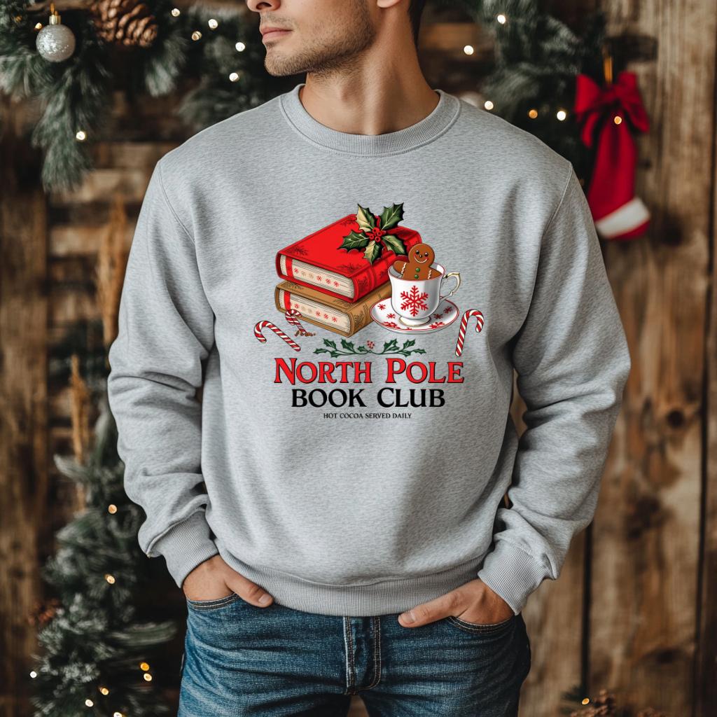 North Pole Book Club Adult Sweatshirt