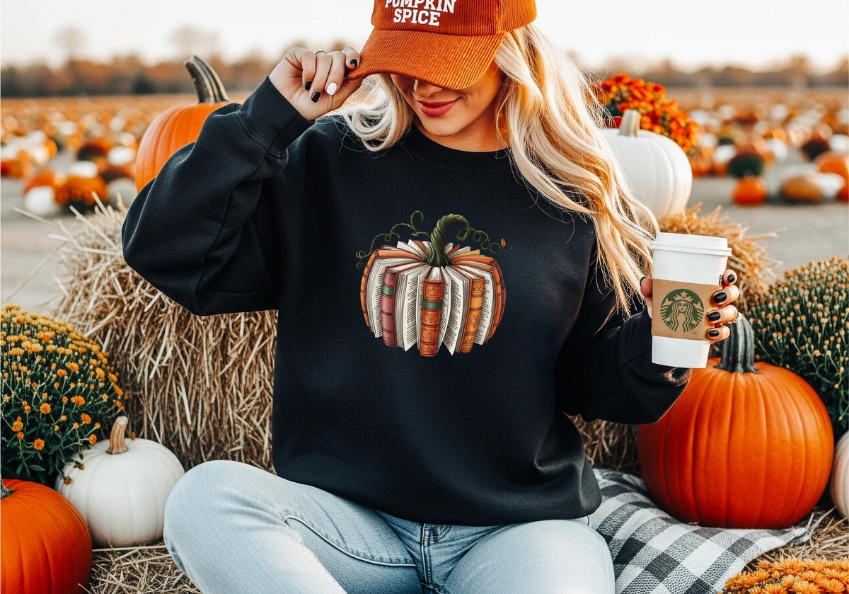 Pumpkin Book Adult Sweatshirt