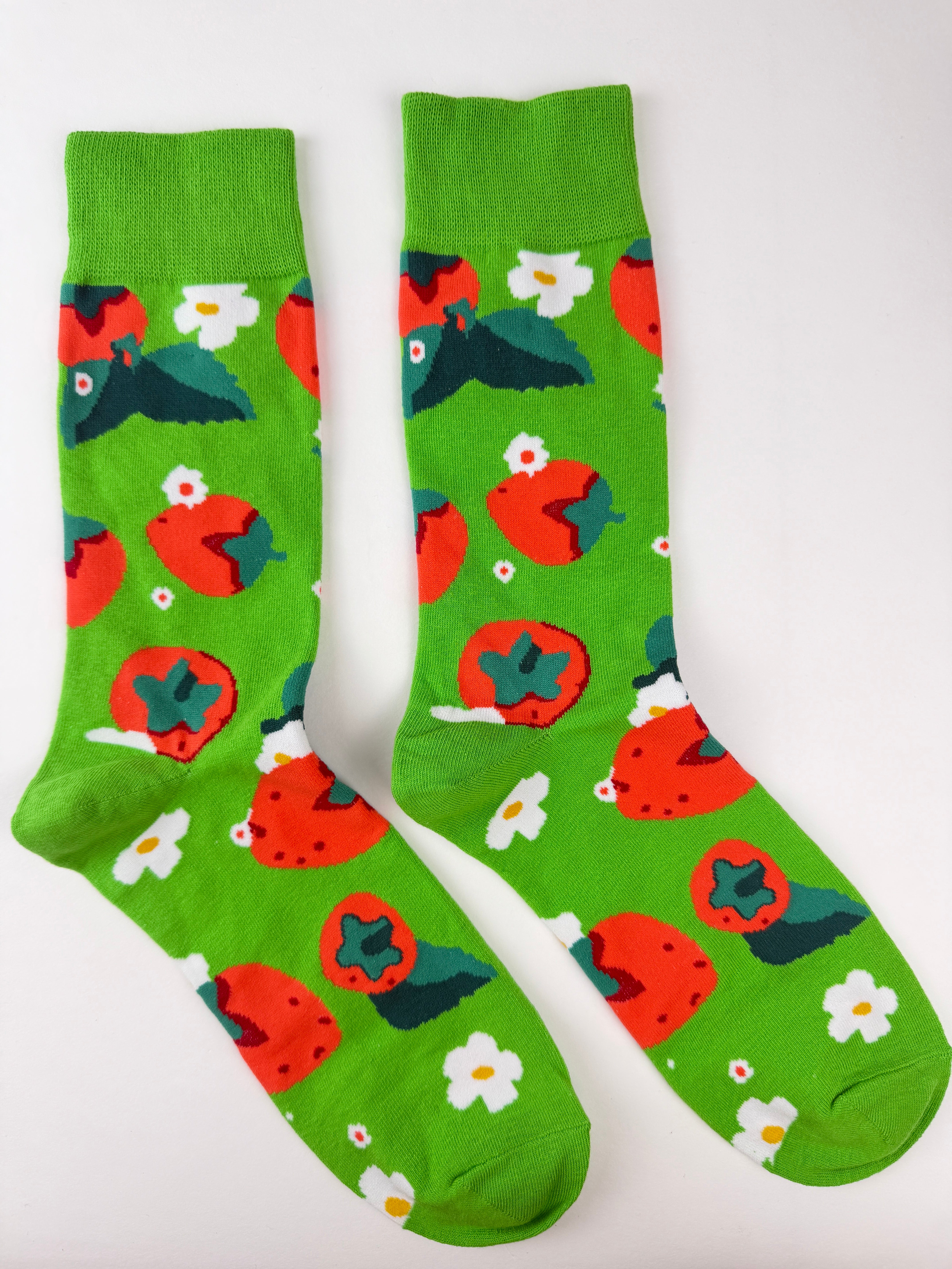 Fruit Socks – Strawberry Green Novelty Socks