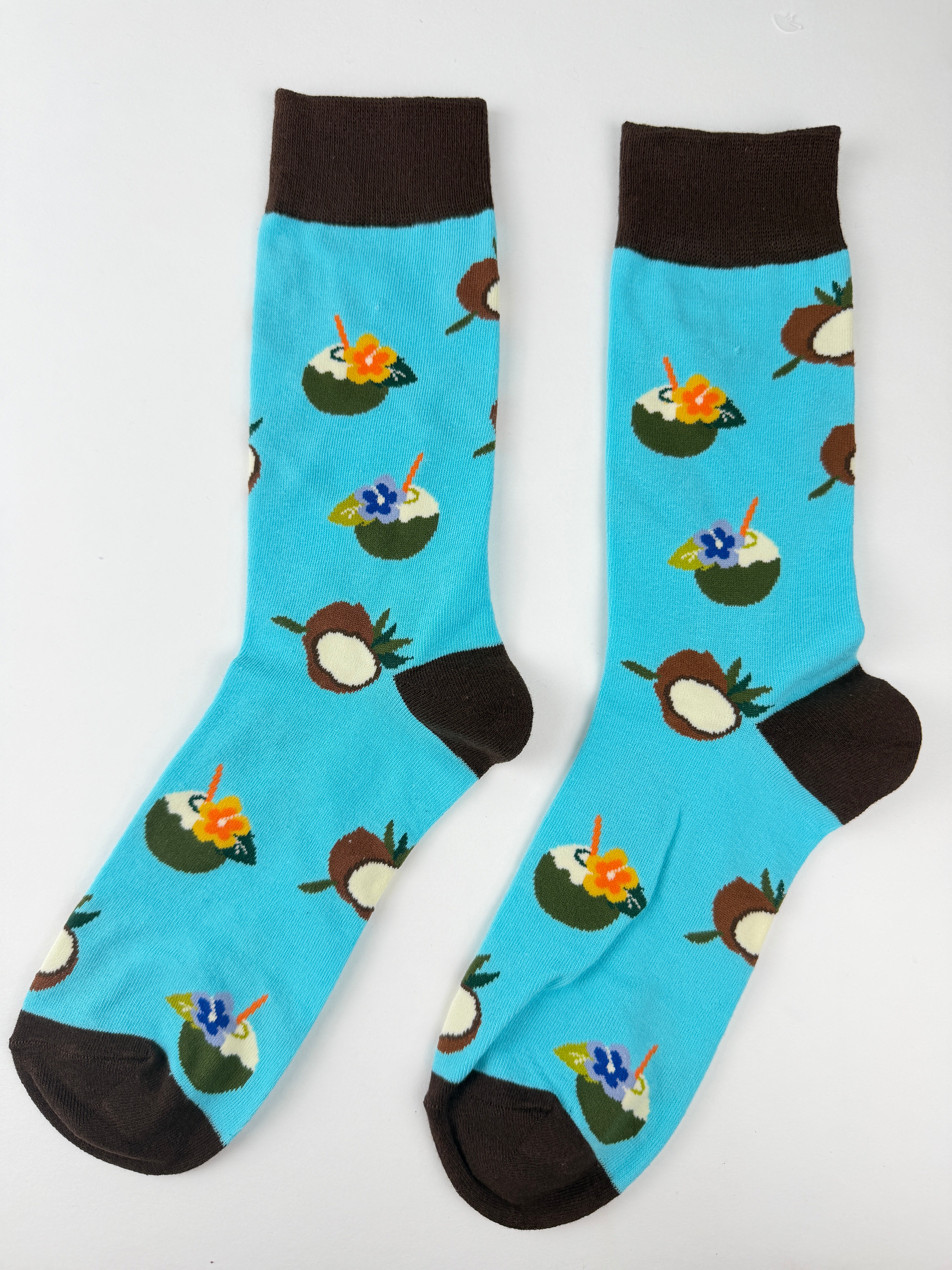 Fruit Socks – Coconut Drink Crew Socks