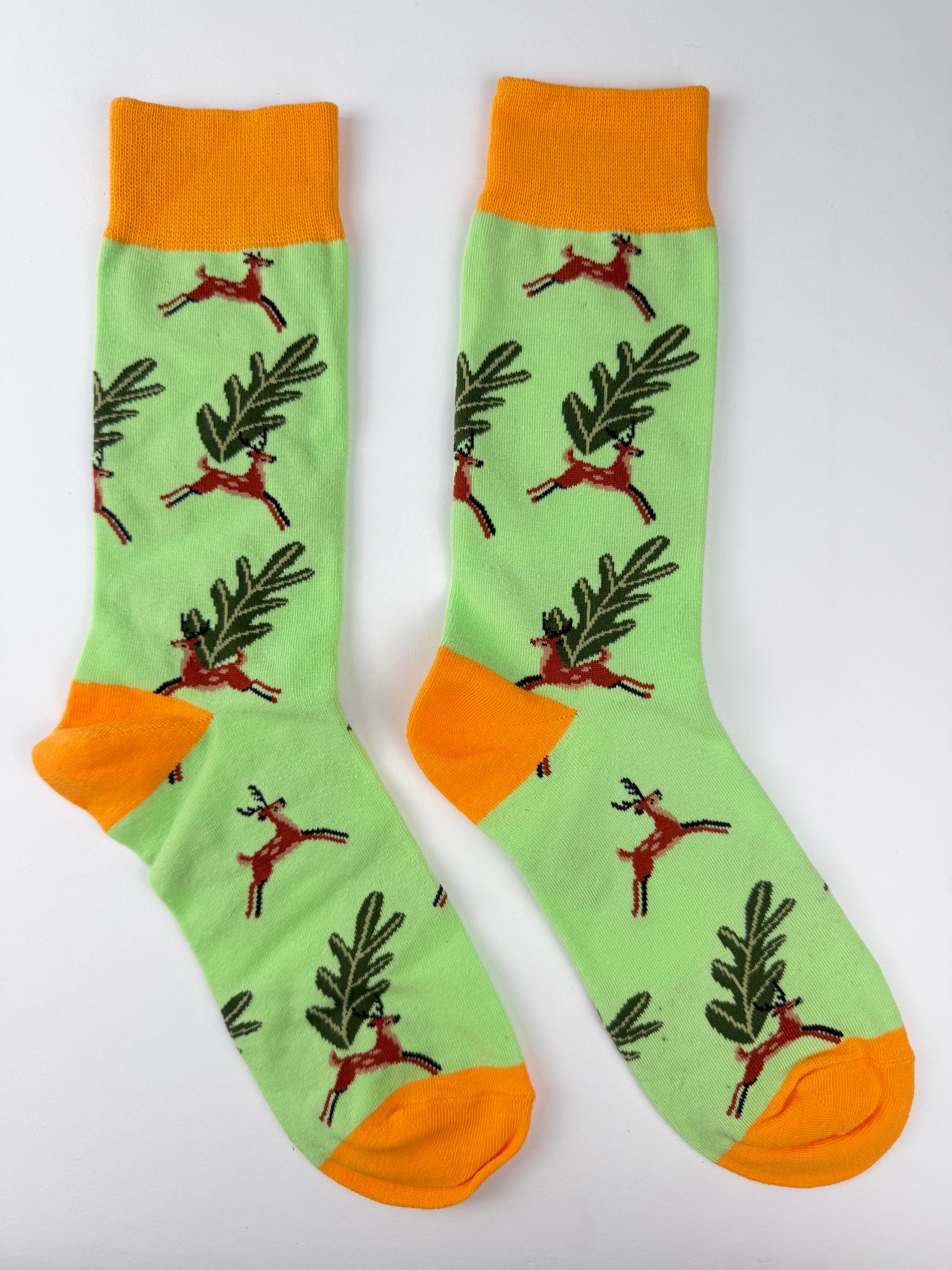 Animal Socks – Jumping Deer Crew Socks