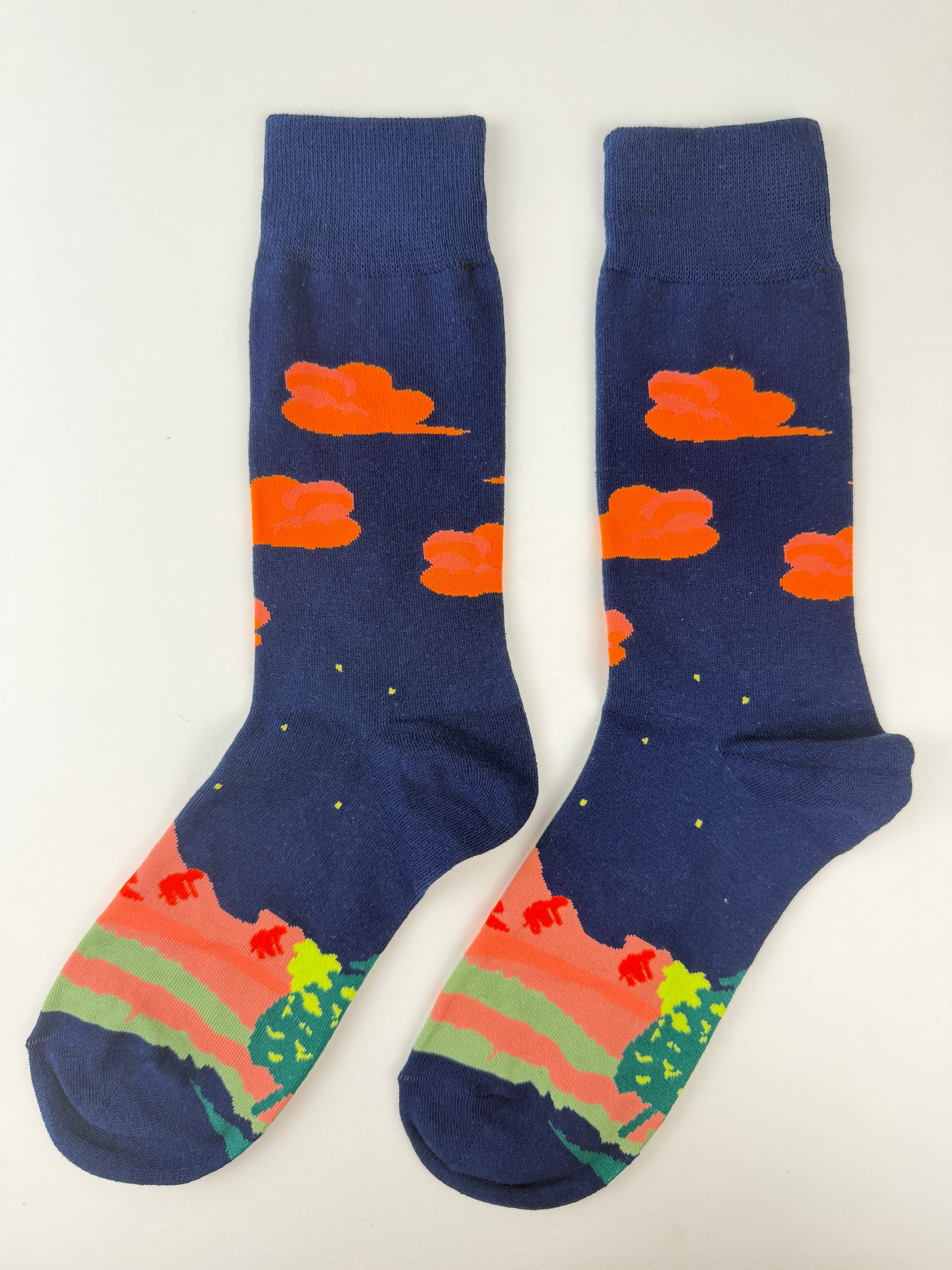 Weather Socks – Sunset Cloud Crew Socks