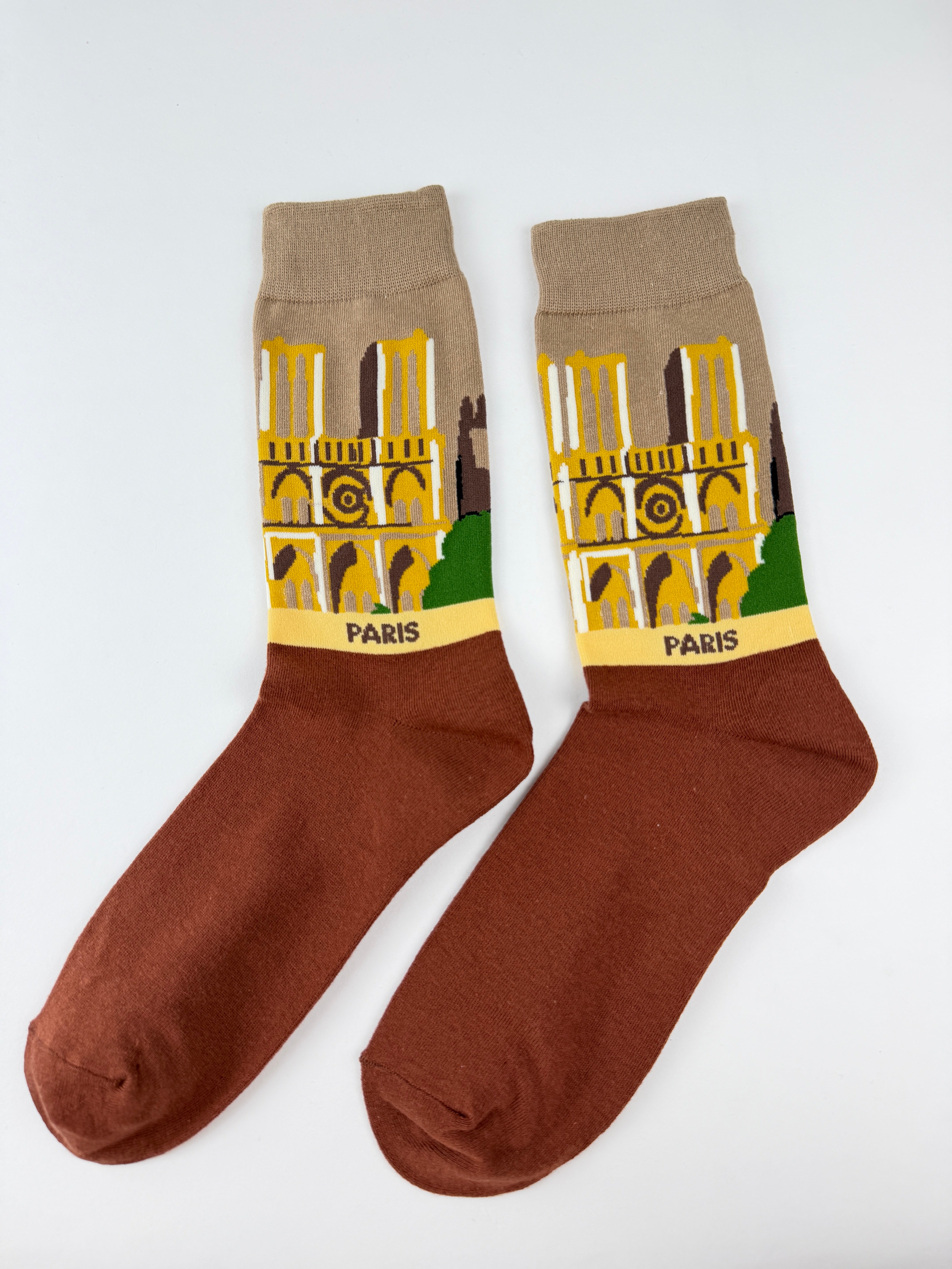 Landmark Sock – Paris Notre Dame Crew Socks