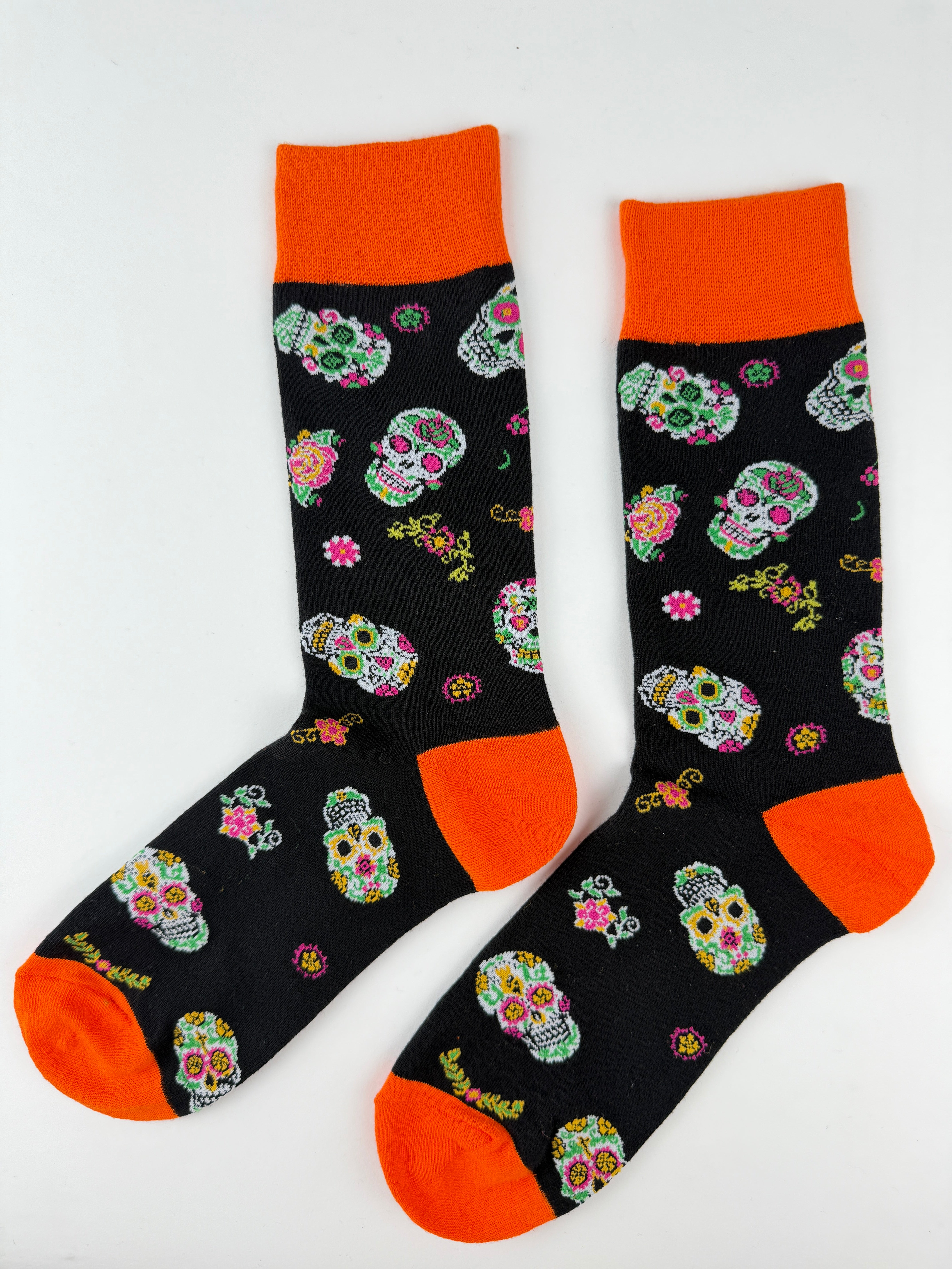 Day of the Dead Sugar Skull Socks – Colorful Calavera Pattern