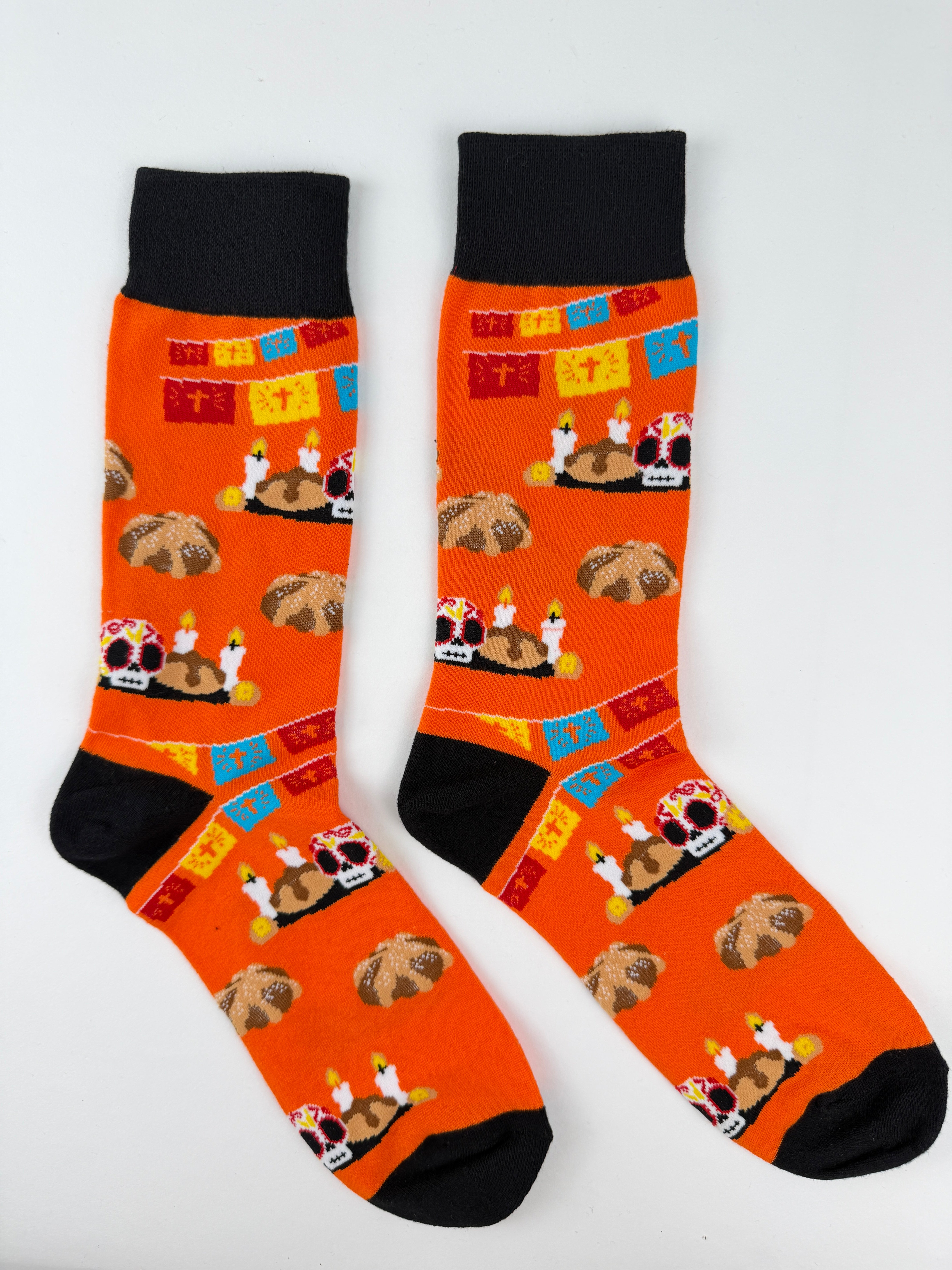 Day of the Dead Pan de Muerto Crew Socks Unisex