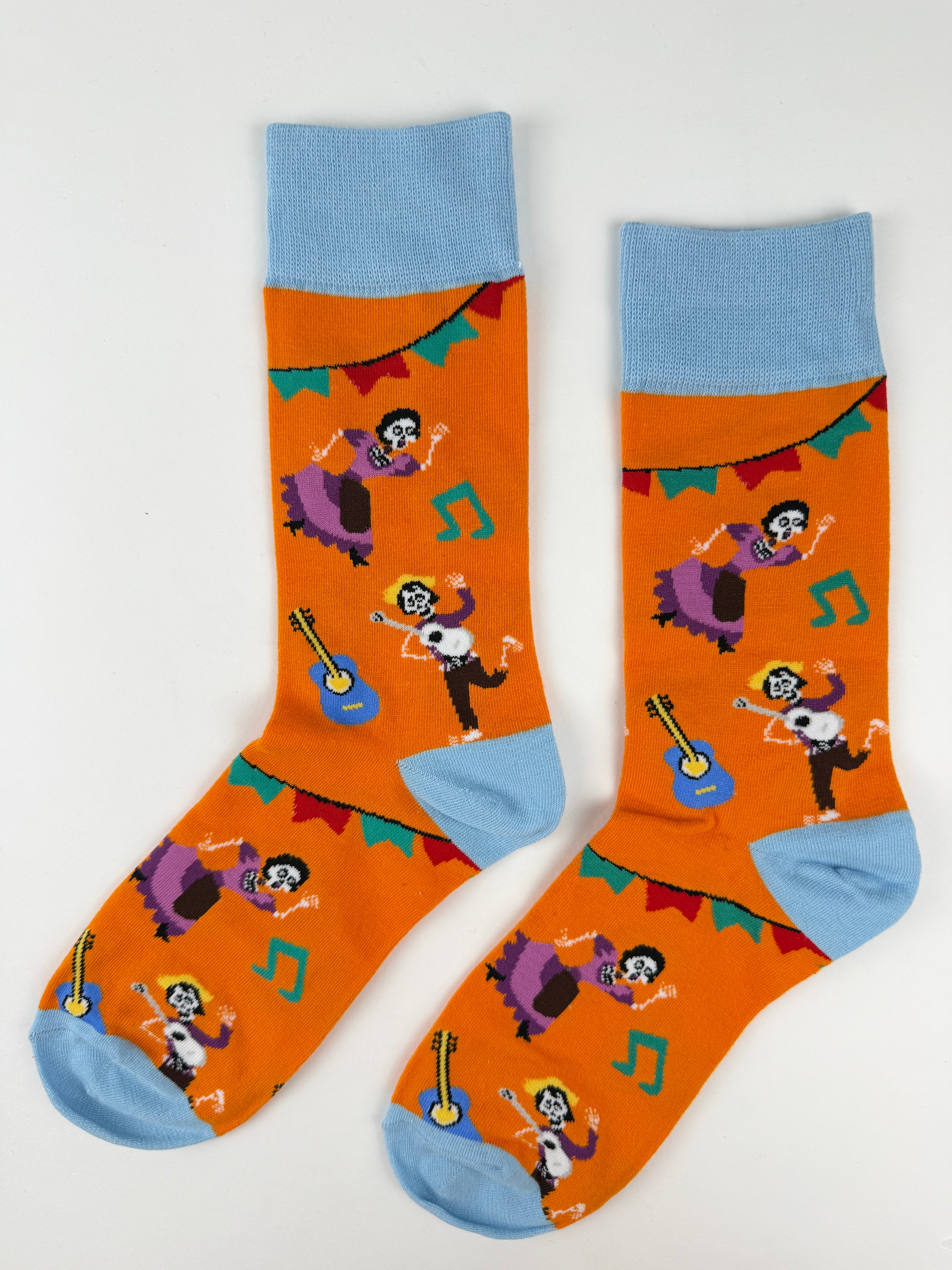 Day of the Dead Dancing Skeleton Crew Socks