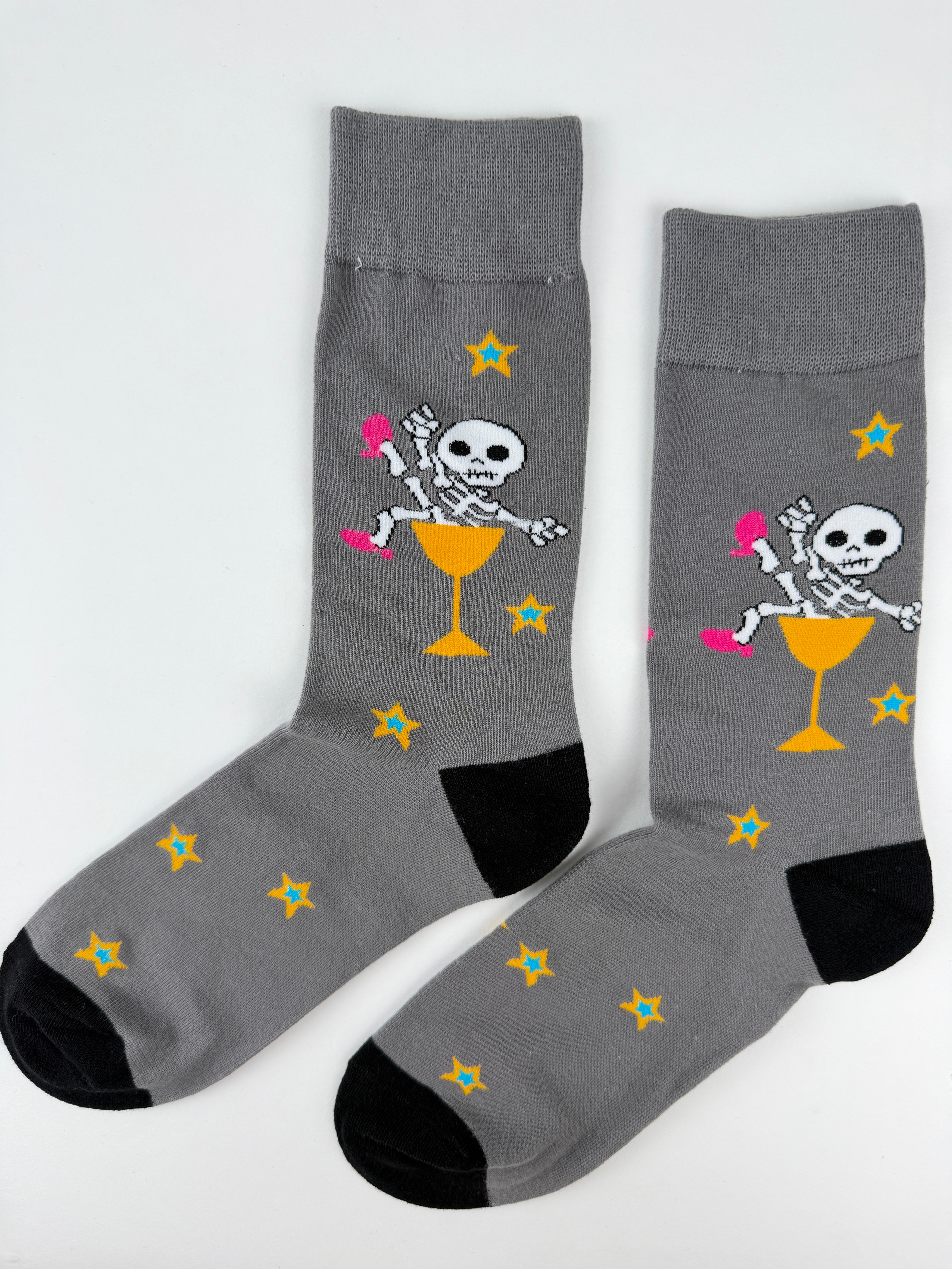 Day of the Dead Skeleton in Cocktail Glass Socks